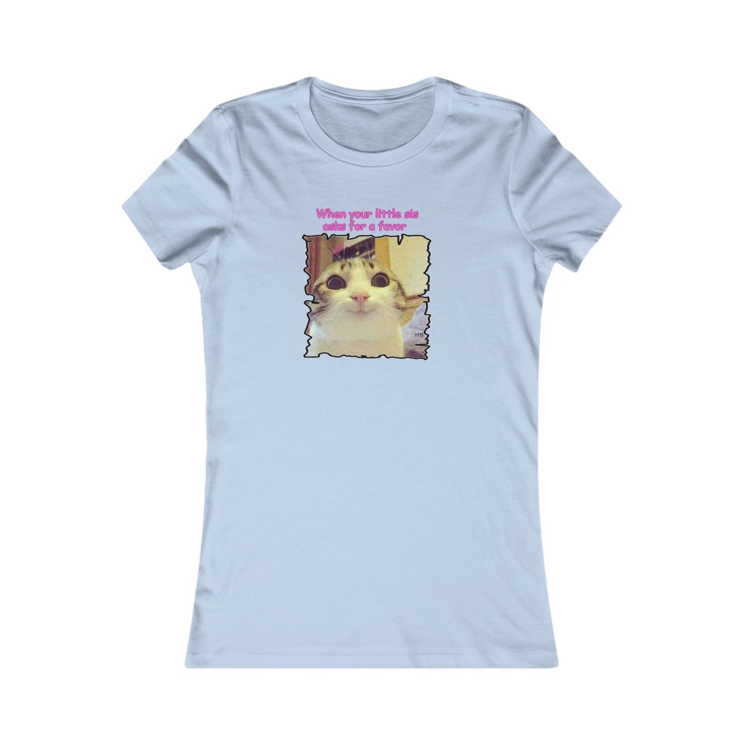 Adorable cat soft eyes like little sister asking for a favor (Women - Premium Cotton Tee)