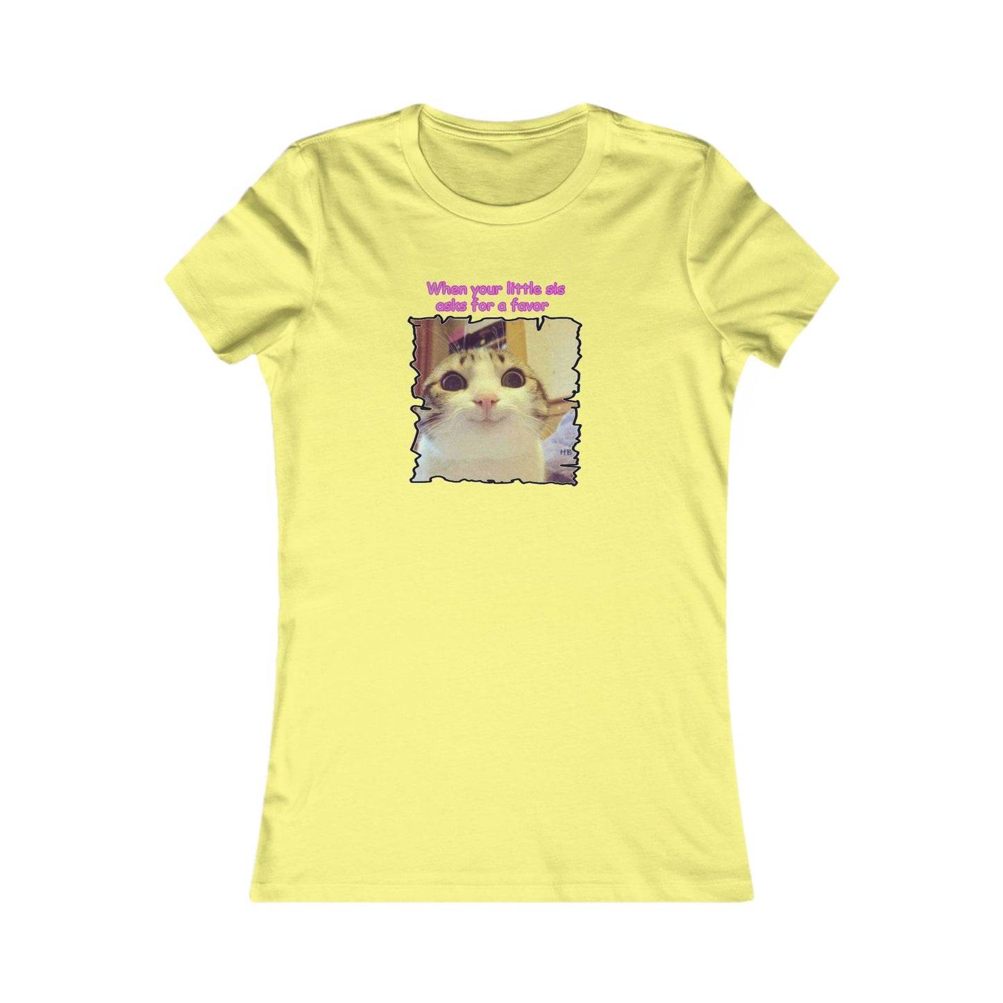 Adorable cat soft eyes like little sister asking for a favor (Women - Premium Cotton Tee)