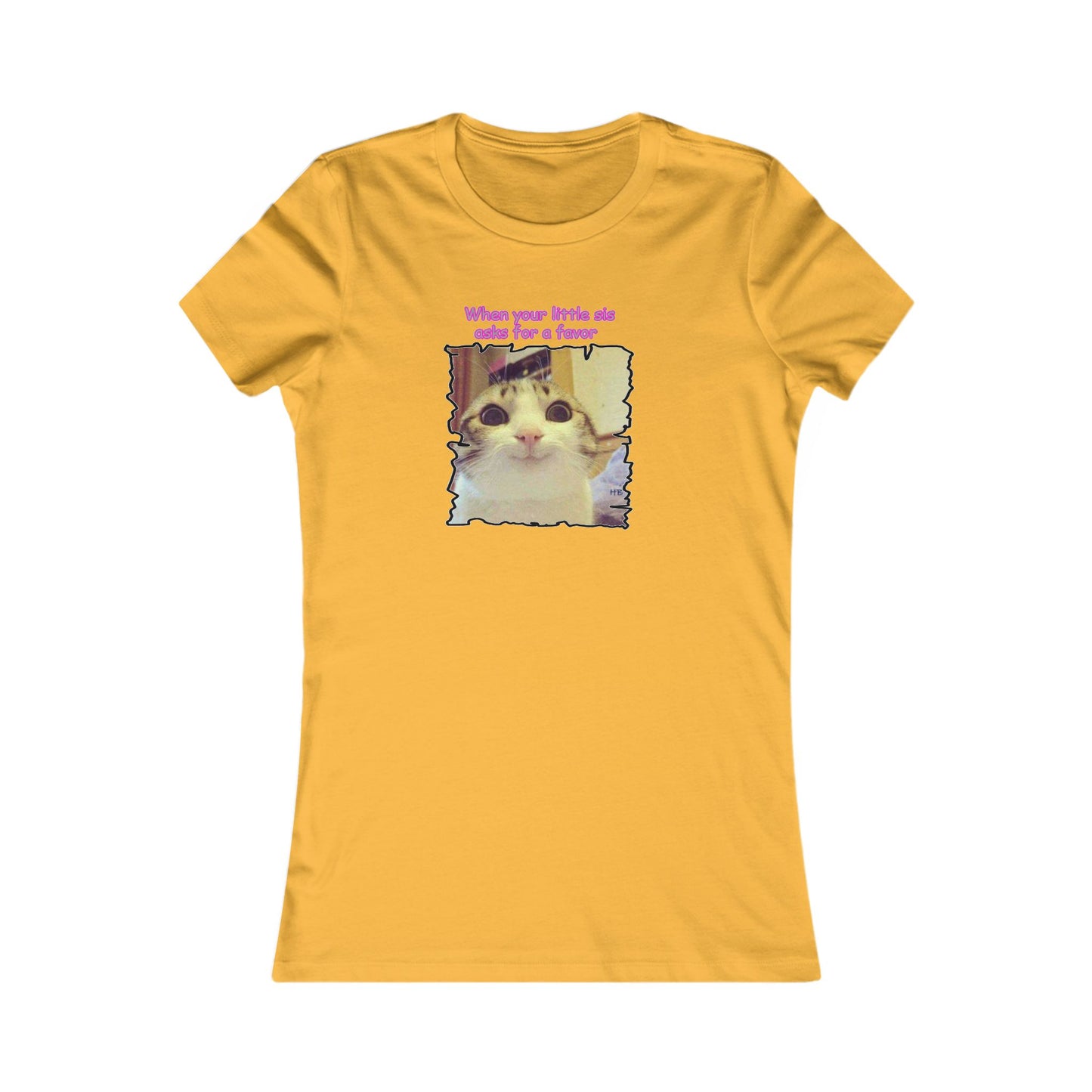 Adorable cat soft eyes like little sister asking for a favor (Women - Premium Cotton Tee)
