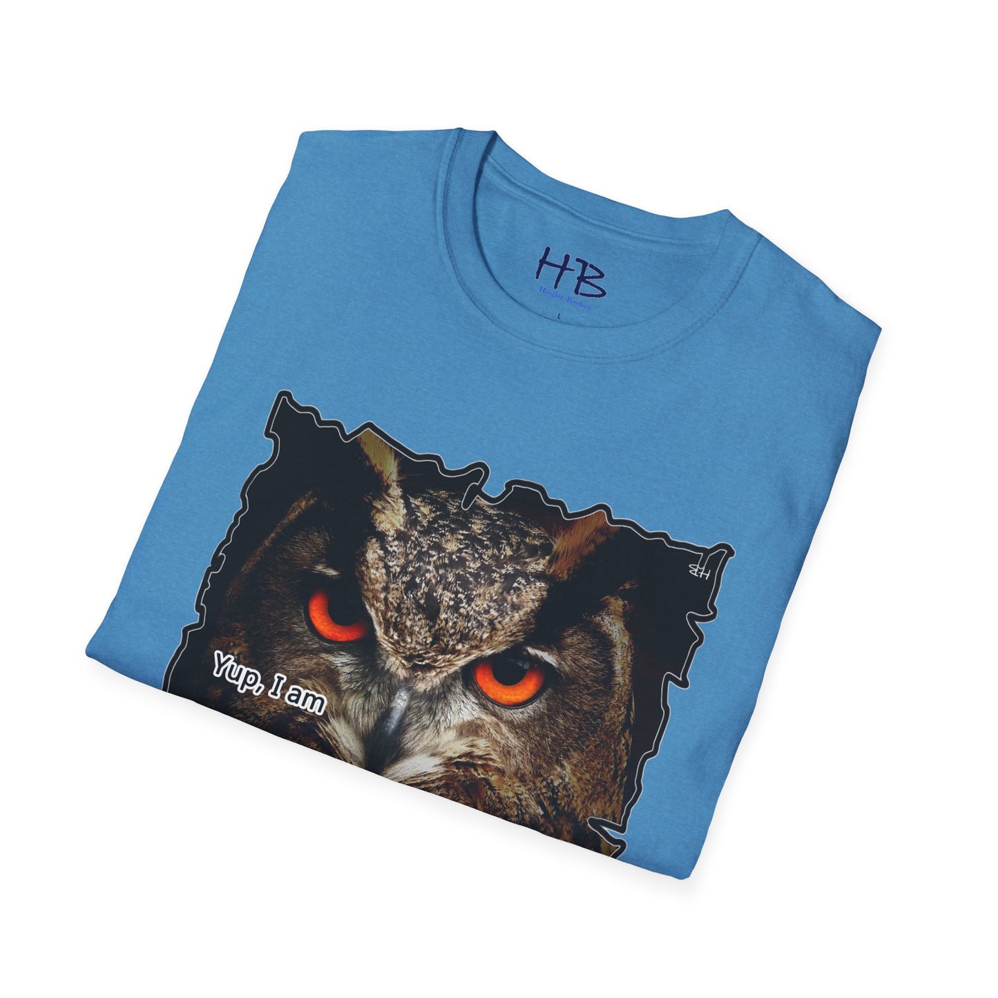 Spotted Owl "Upside-down" Orange mysterious eyes prowling in the dark