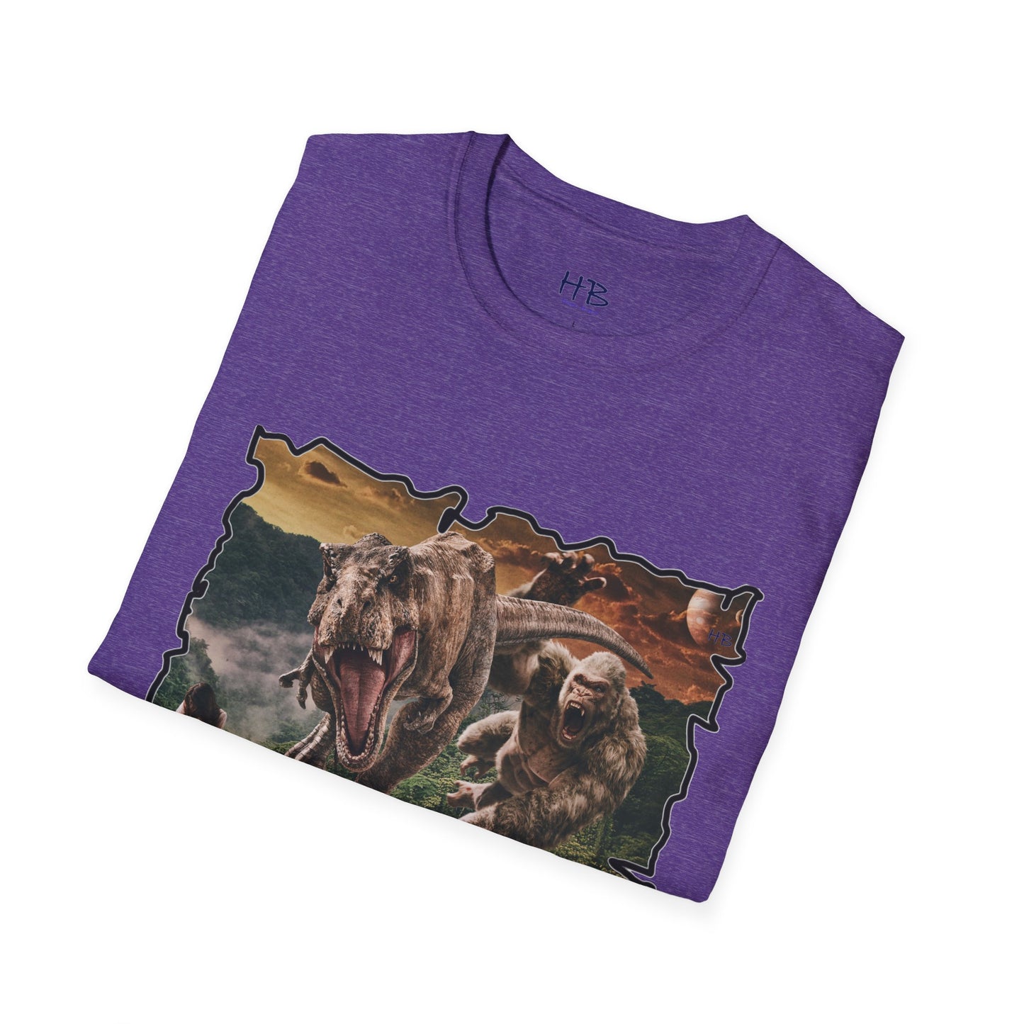 Gorilla vs T-Rex saving woman in distress