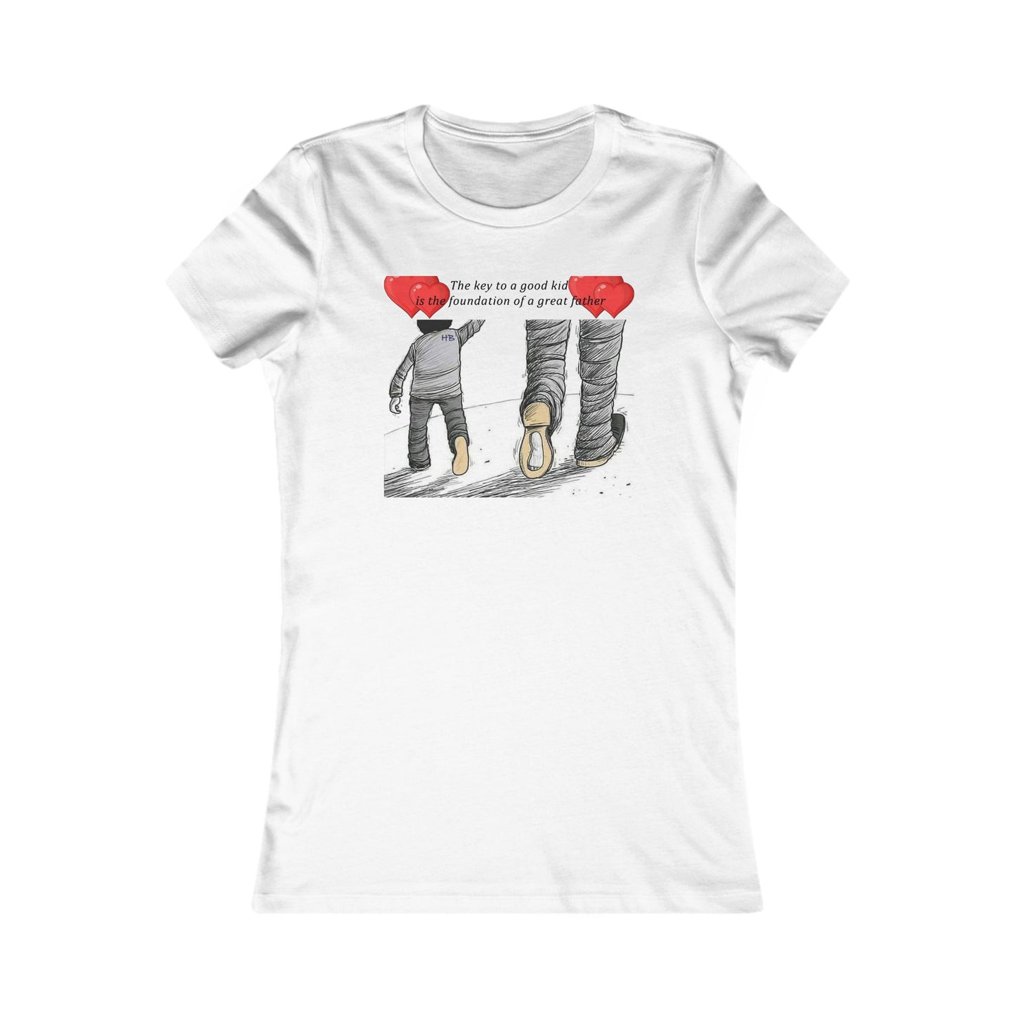 True Fathers, Hand in Hand, Size of Mentorship Love (Women - Premium Cotton Tee)
