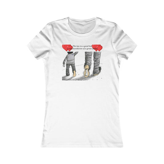True Fathers, Hand in Hand, Size of Mentorship Love (Women - Premium Cotton Tee)