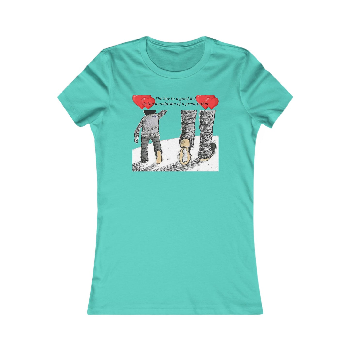 True Fathers, Hand in Hand, Size of Mentorship Love (Women - Premium Cotton Tee)