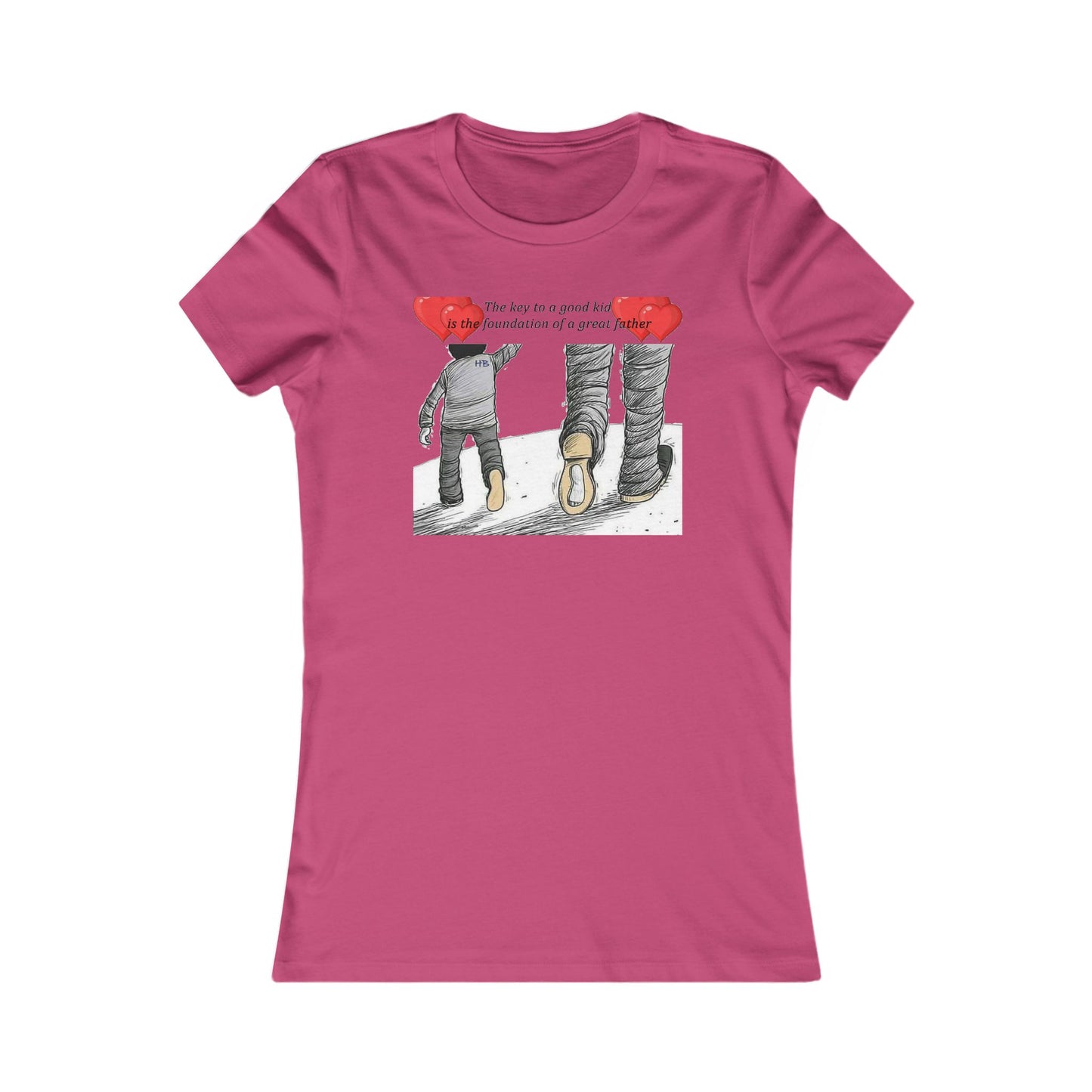 True Fathers, Hand in Hand, Size of Mentorship Love (Women - Premium Cotton Tee)