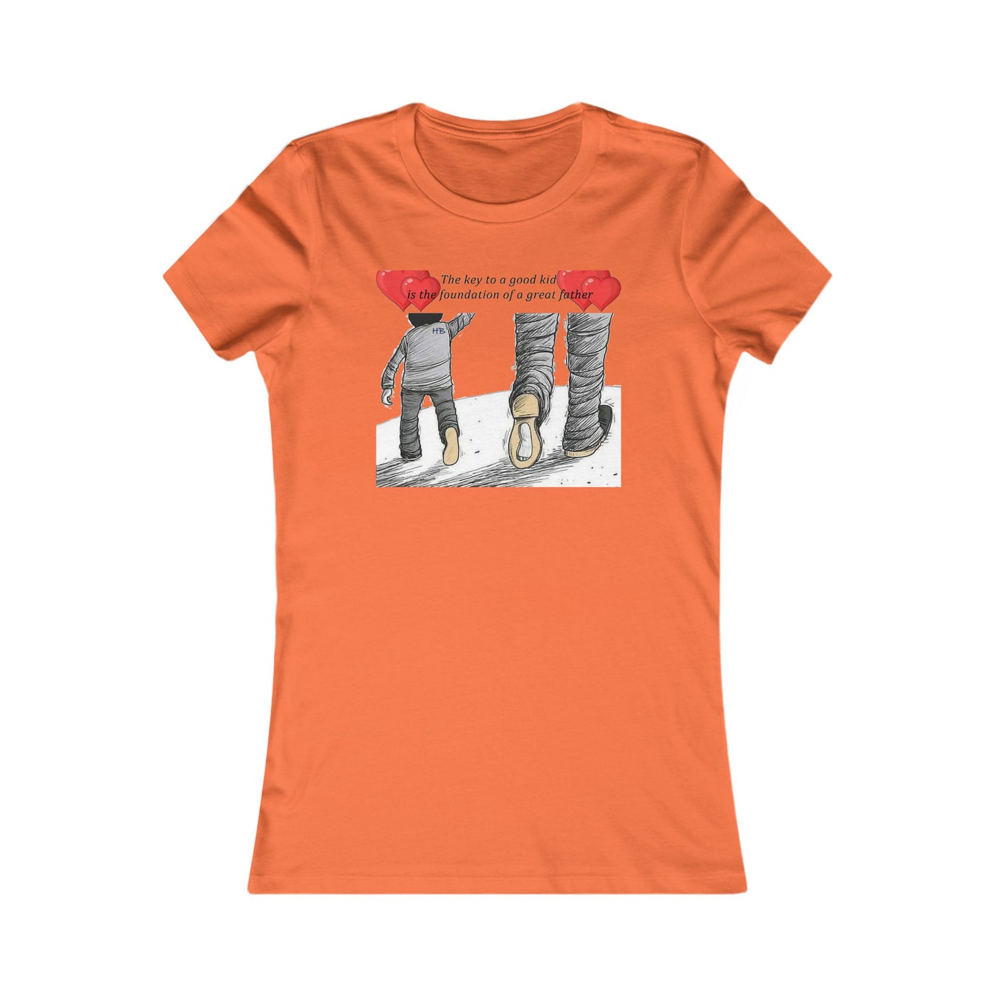 True Fathers, Hand in Hand, Size of Mentorship Love (Women - Premium Cotton Tee)