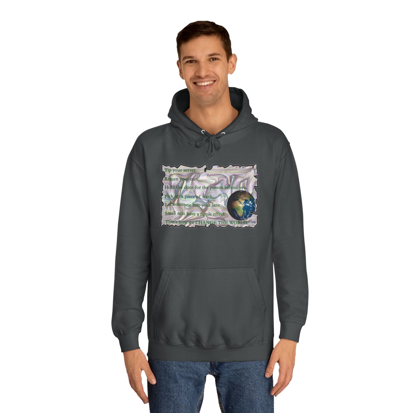 Take Action to Change the World Ripple Effect (Hoodie - Cozy and Durable)
