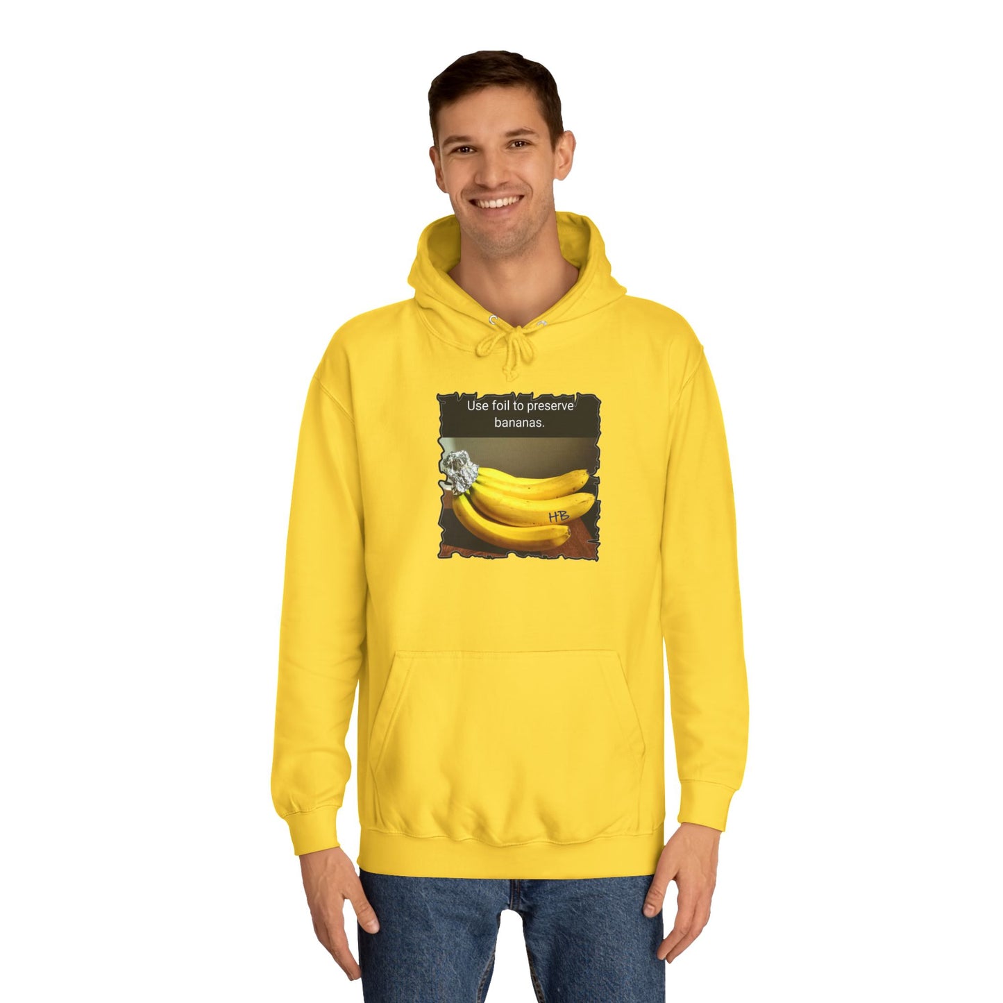 Use foil to preserve a banana (Hoodie - Cozy and Durable)