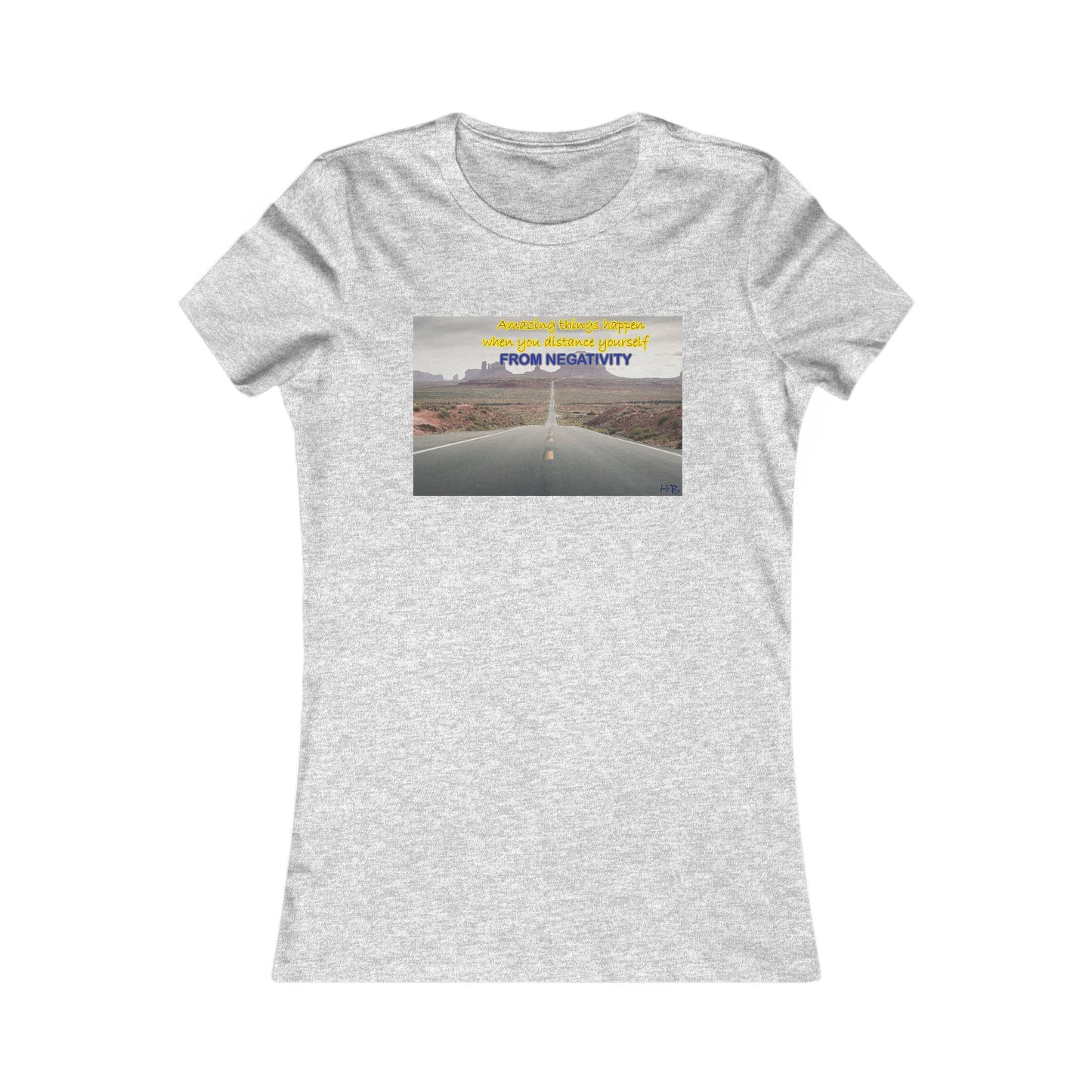 Amazing Things Happen when Distancing from Negativity (Women - Premium Cotton Tee)