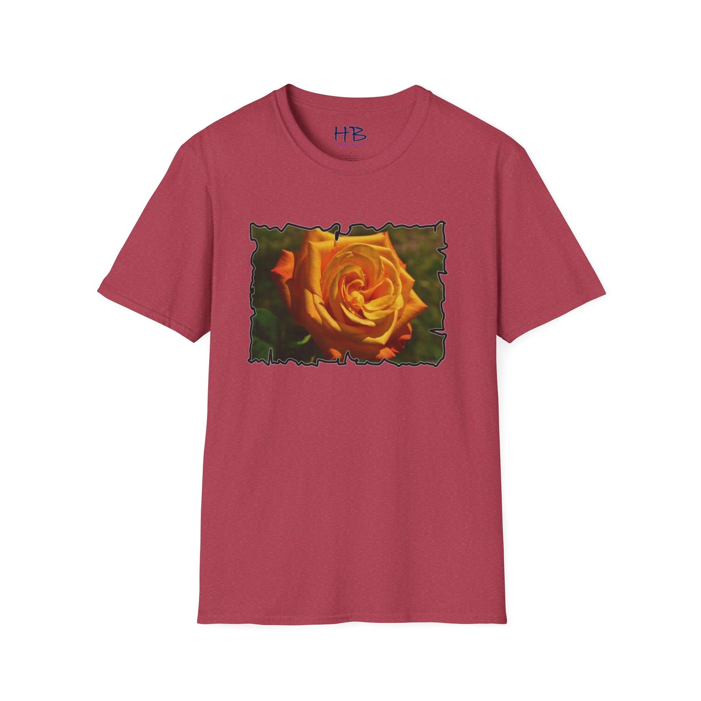 Blossoming Splendor: The Majestic Orange Rose Tee Shirt