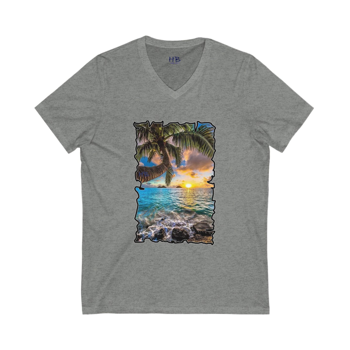 Gorgeous Sunrise (Unisex Jersey Short Sleeve V-neck - Comfortable Everyday Wear)