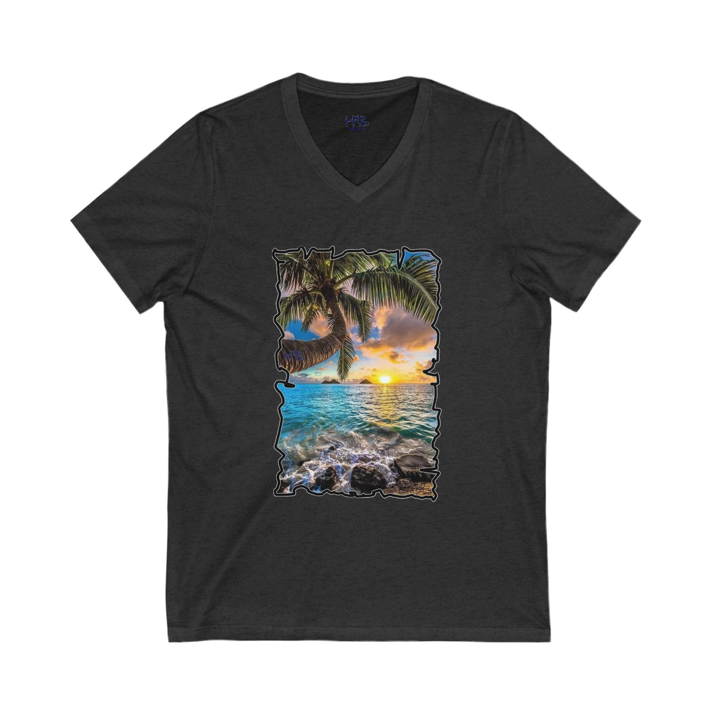 Gorgeous Sunrise (Unisex Jersey Short Sleeve V-neck - Comfortable Everyday Wear)