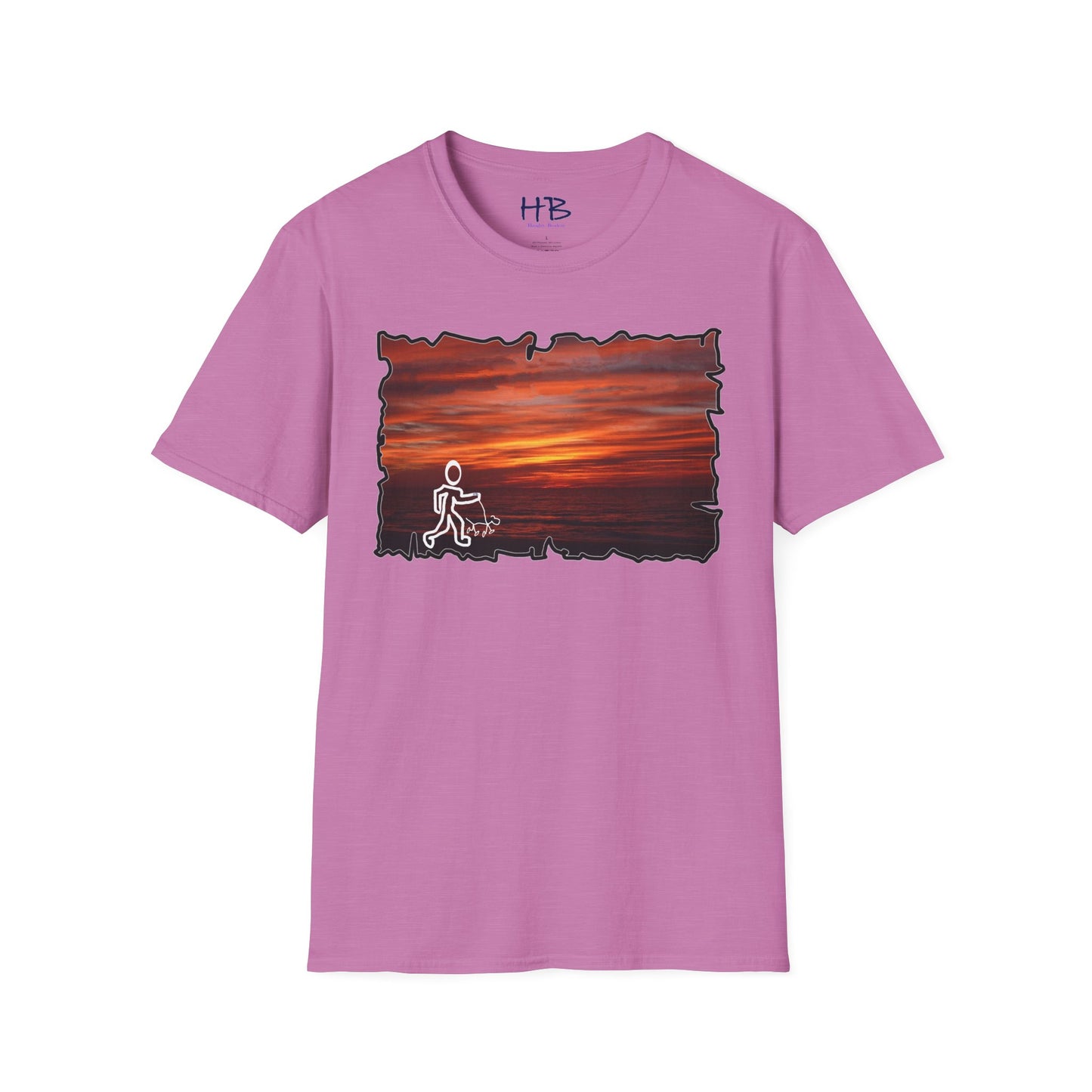 Sunset Serenity Coastal Twilight Ensemble; Stickman's Dusk's Embrace Tranquil Shoreline Outfit