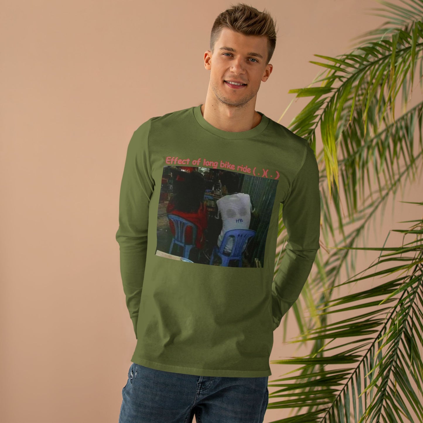 Get Yours Now -- Effect of long bike ride ( . )( . ) (Men's Base Longsleeve Tee - All-Season Wear)