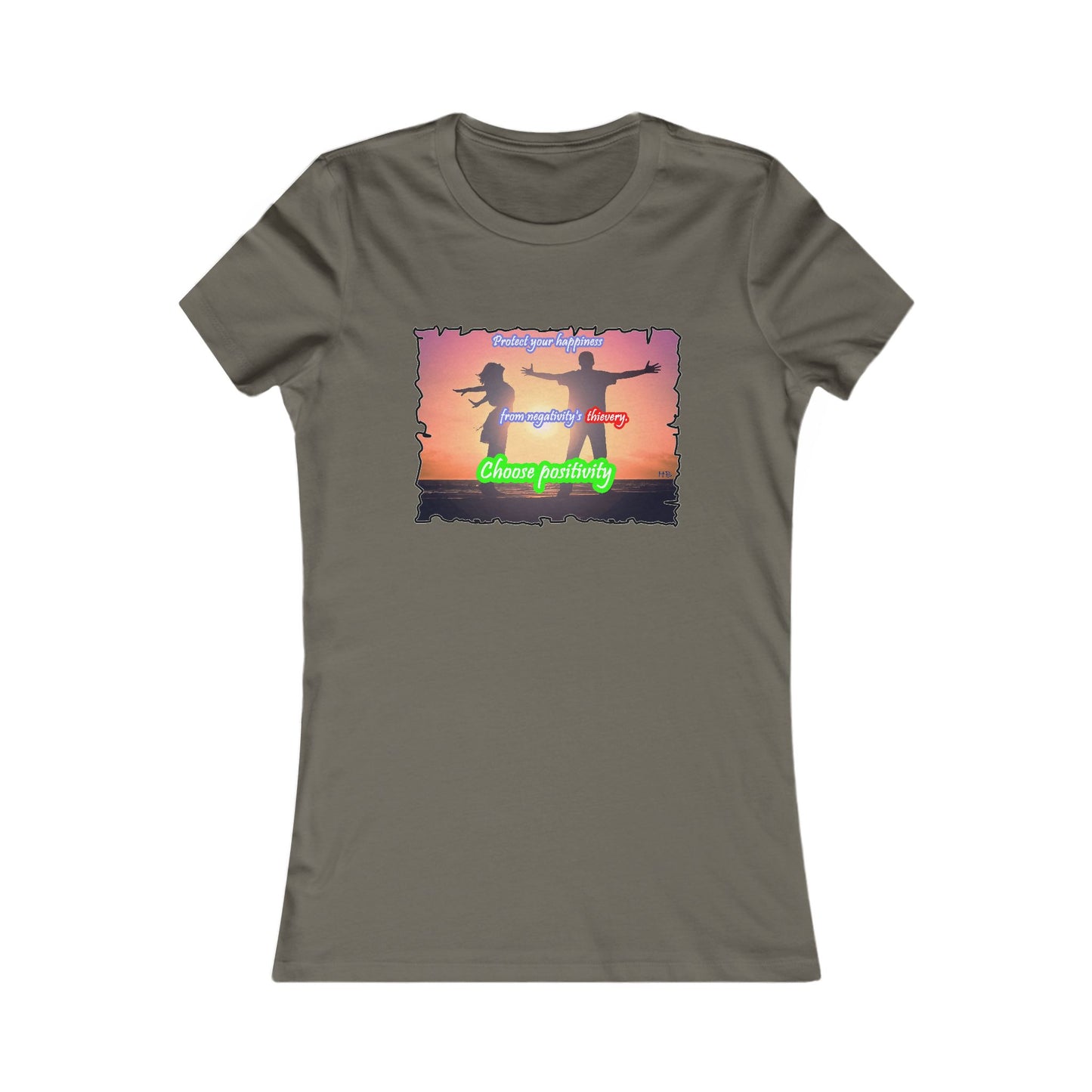 Choose positivity from negativity's thievery (Women - Premium Cotton Tee)