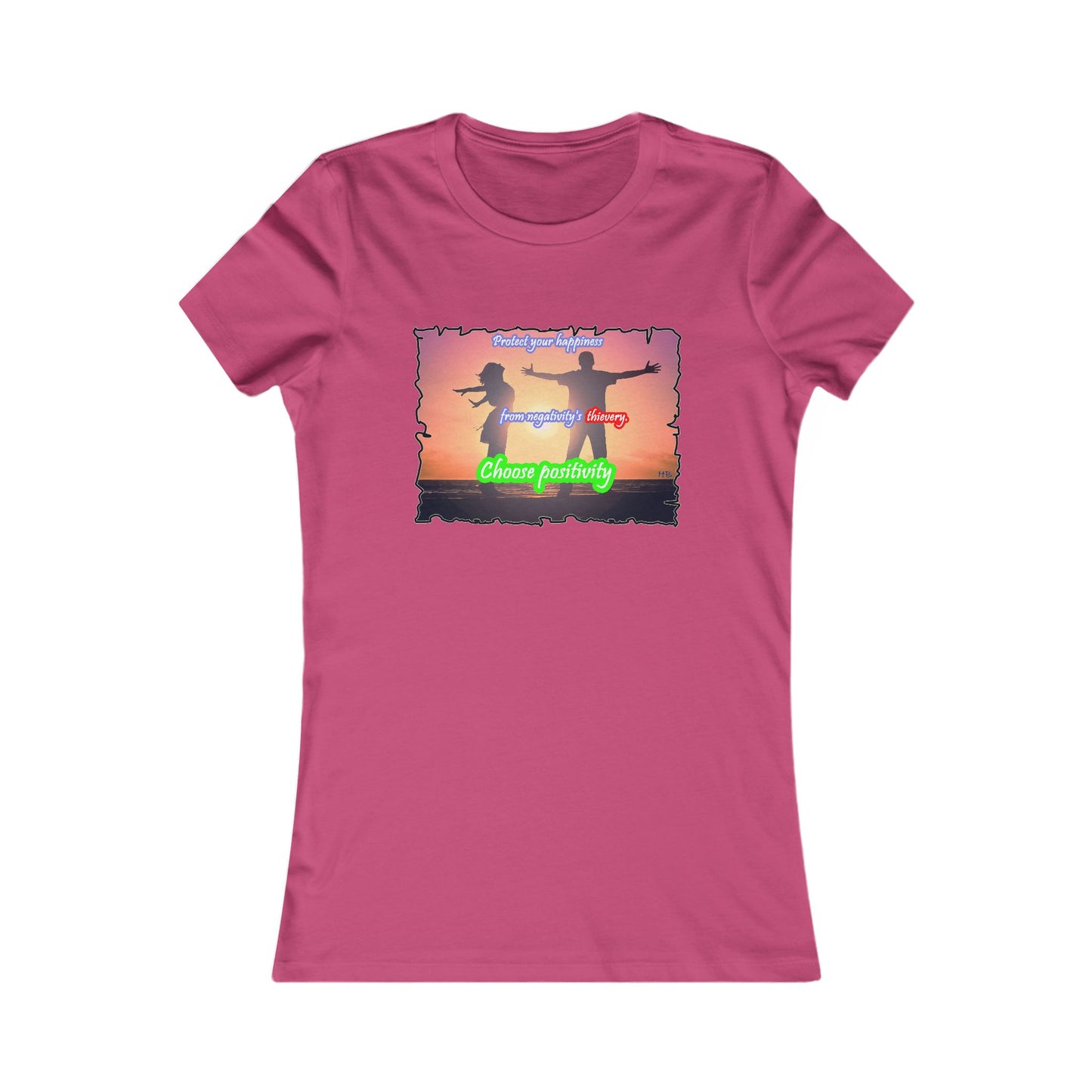 Choose positivity from negativity's thievery (Women - Premium Cotton Tee)
