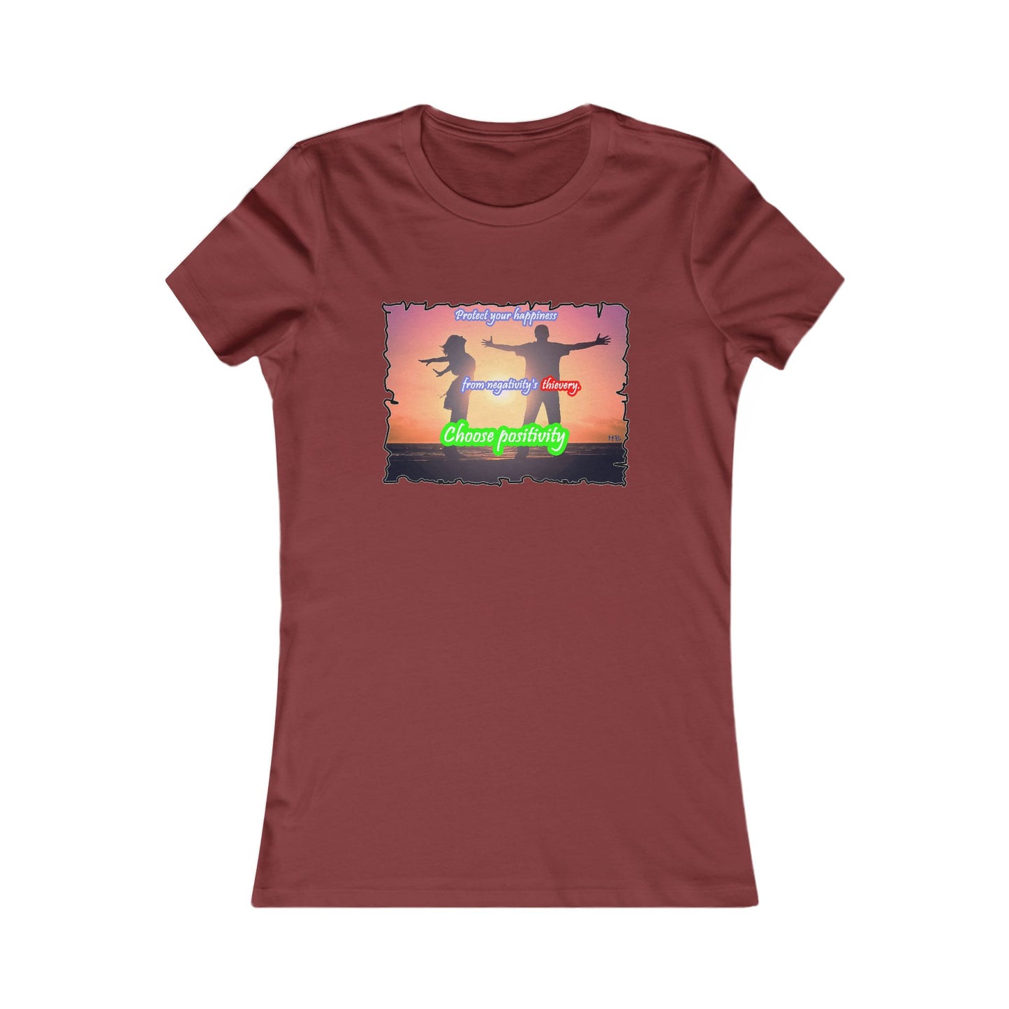 Choose positivity from negativity's thievery (Women - Premium Cotton Tee)