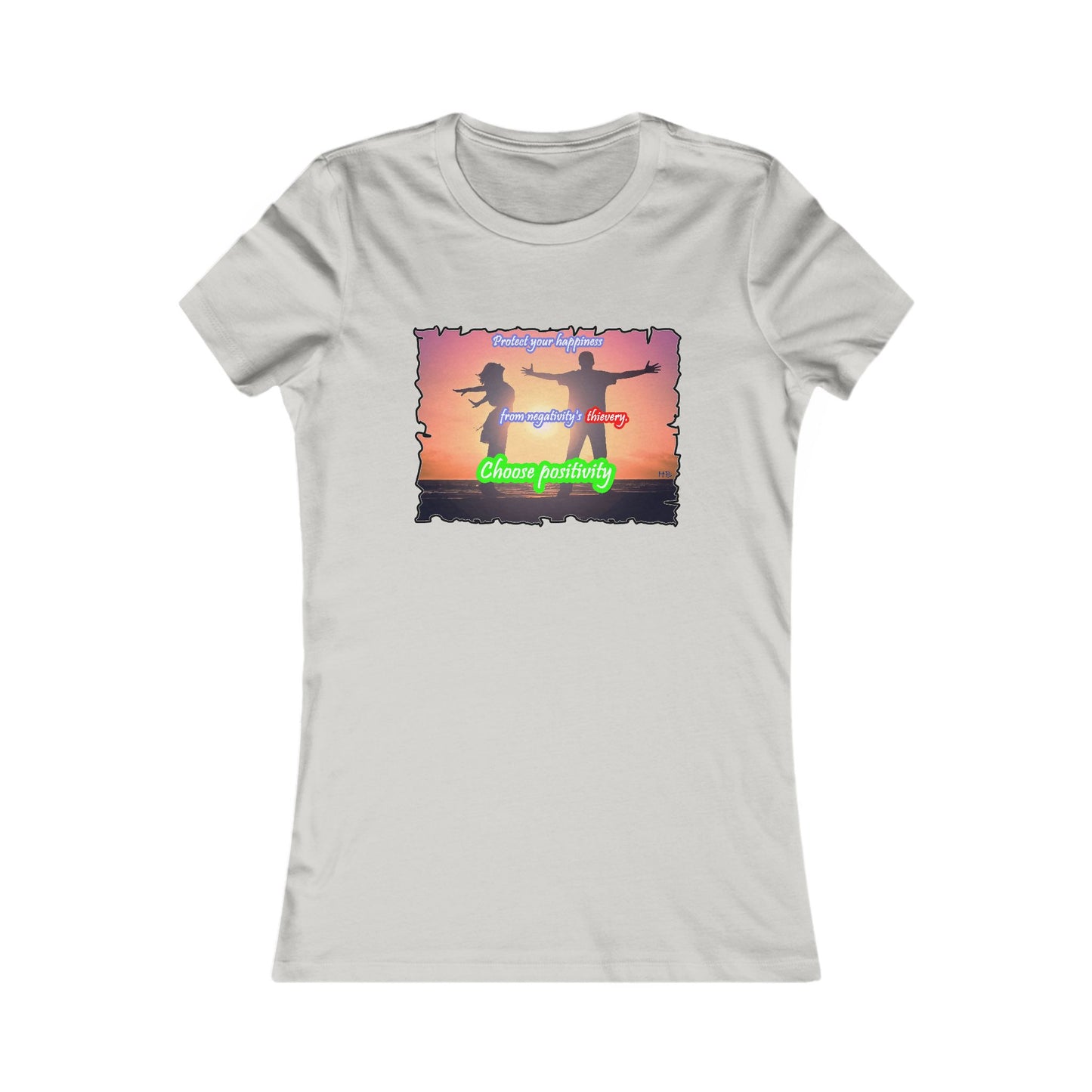 Choose positivity from negativity's thievery (Women - Premium Cotton Tee)