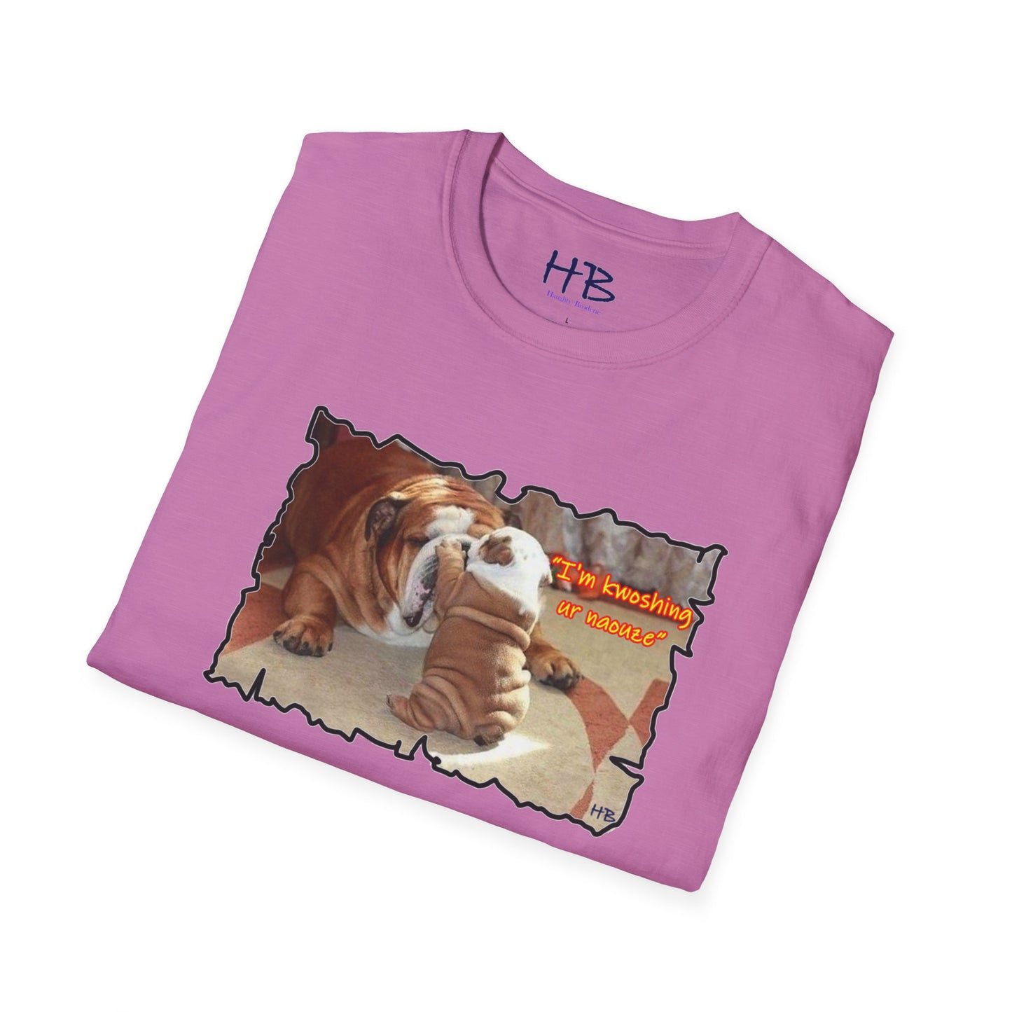 Baby Bull Dog squashing mommy's nose