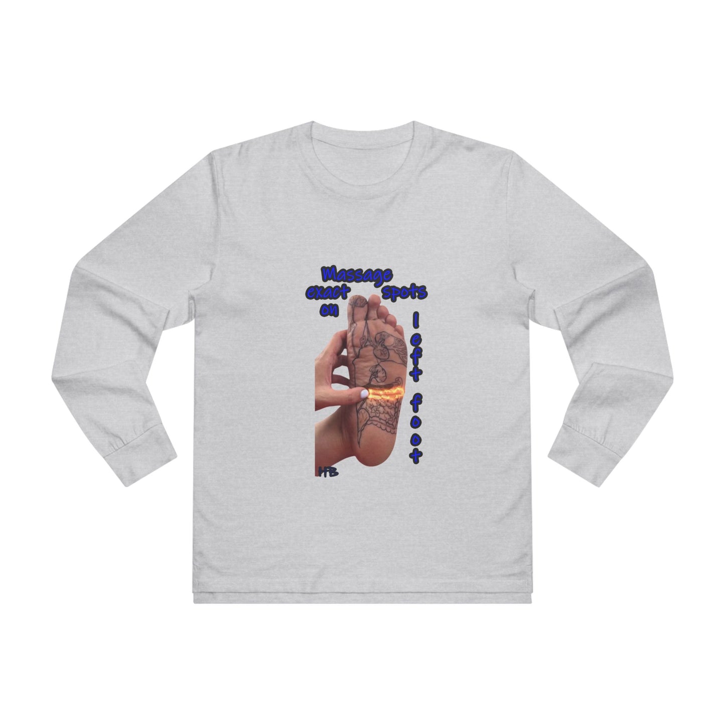 Get Yours Now -- Foot-Palm Wellness Organic Harmony;  Self-Care Holistic Healthwear (Men's Base Longsleeve Tee - All-Season Wear)