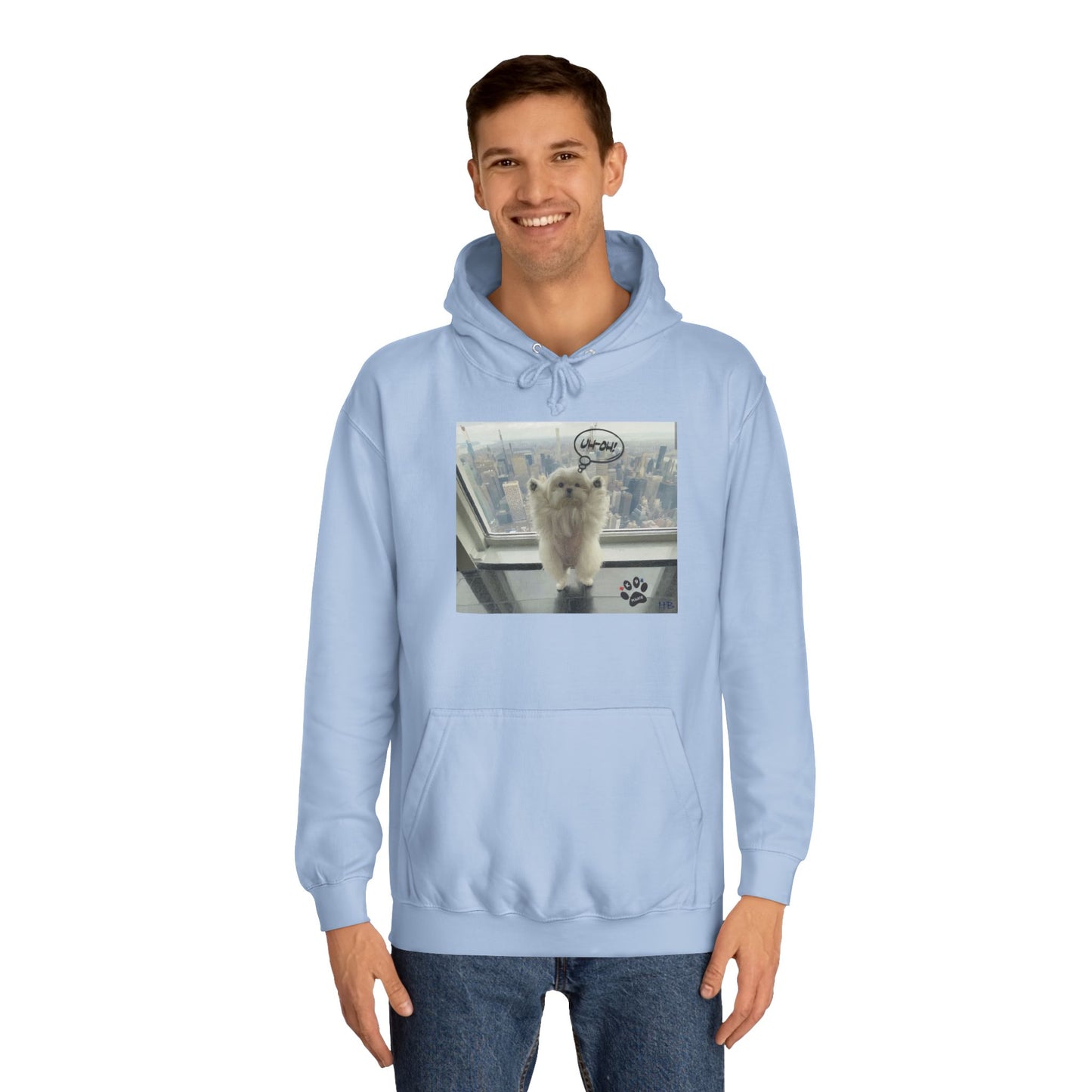 Bichon Maltese paws in the air in trouble with K9 dog patrol (Hoodie - Cozy and Durable)