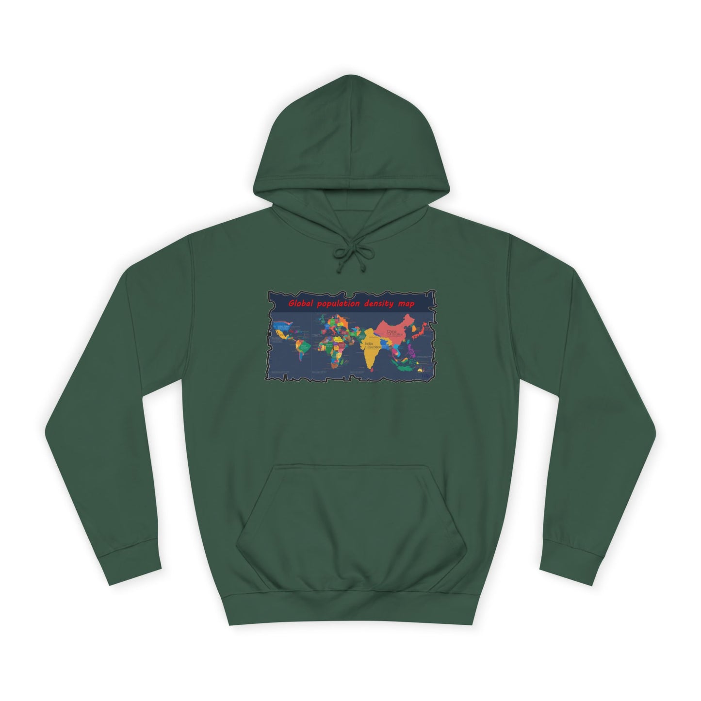 Get Yours Now -- Global density world population (Hoodie - Cozy and Durable)