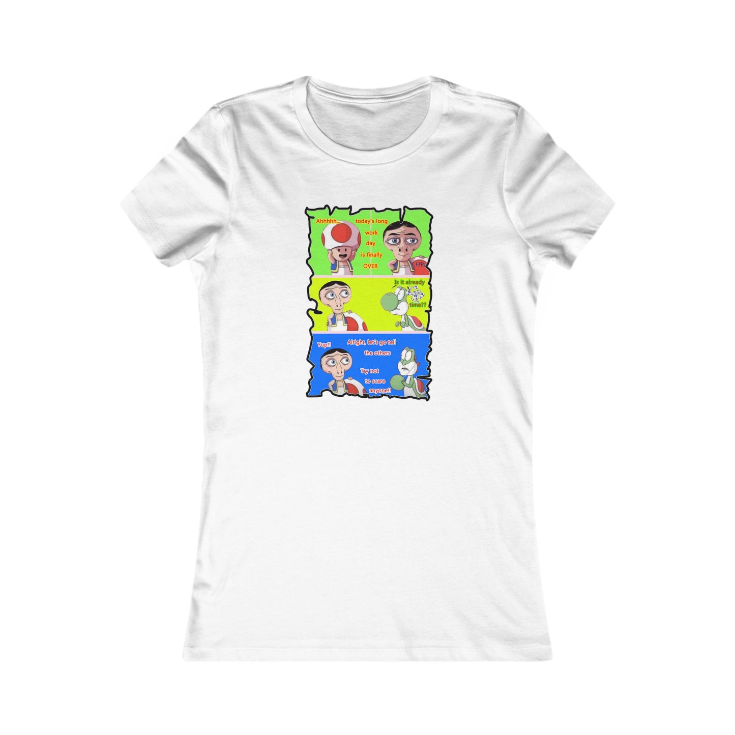 Everyone's favorite childhood characters Toad & Yogi never seen before (Women - Premium Cotton Tee)