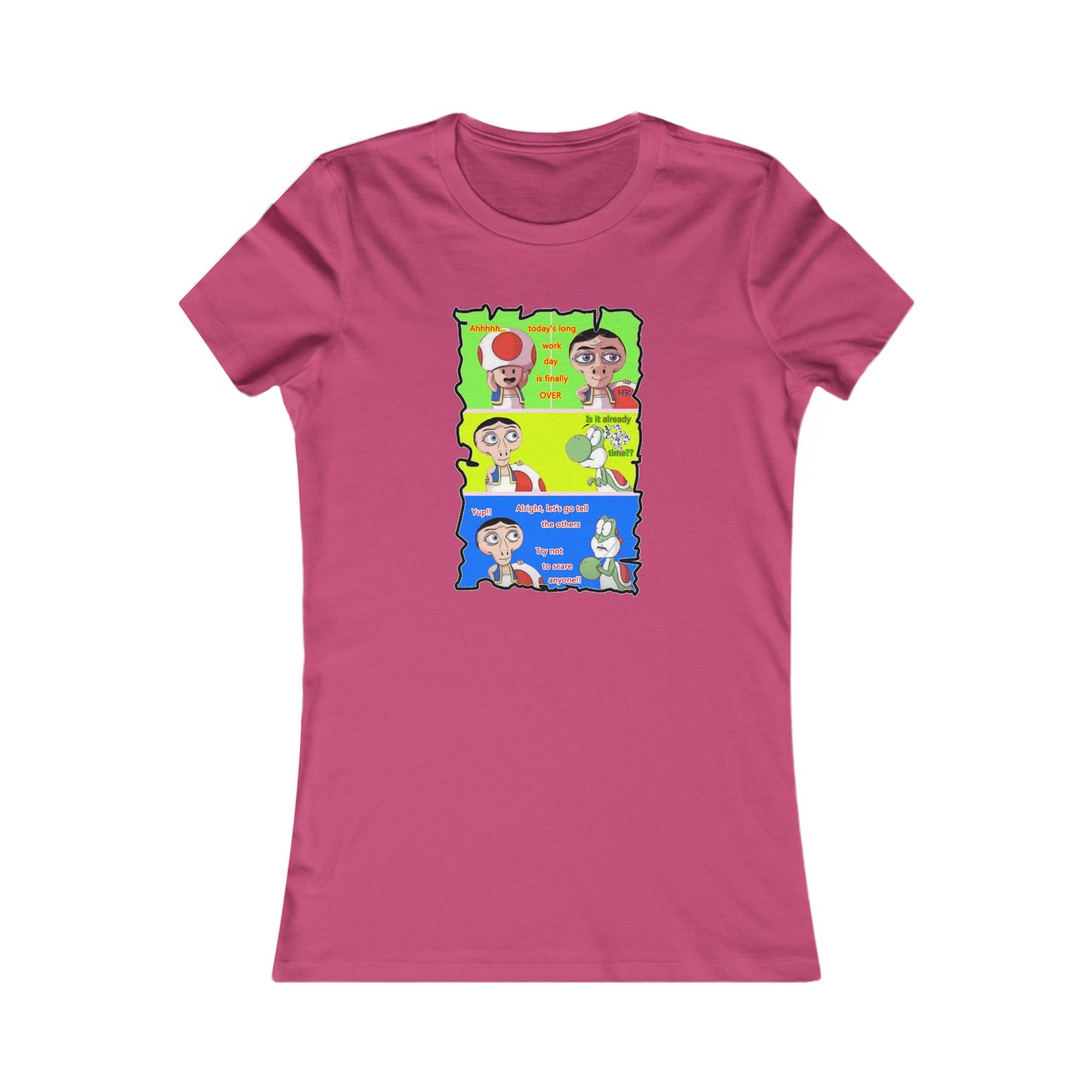 Everyone's favorite childhood characters Toad & Yogi never seen before (Women - Premium Cotton Tee)