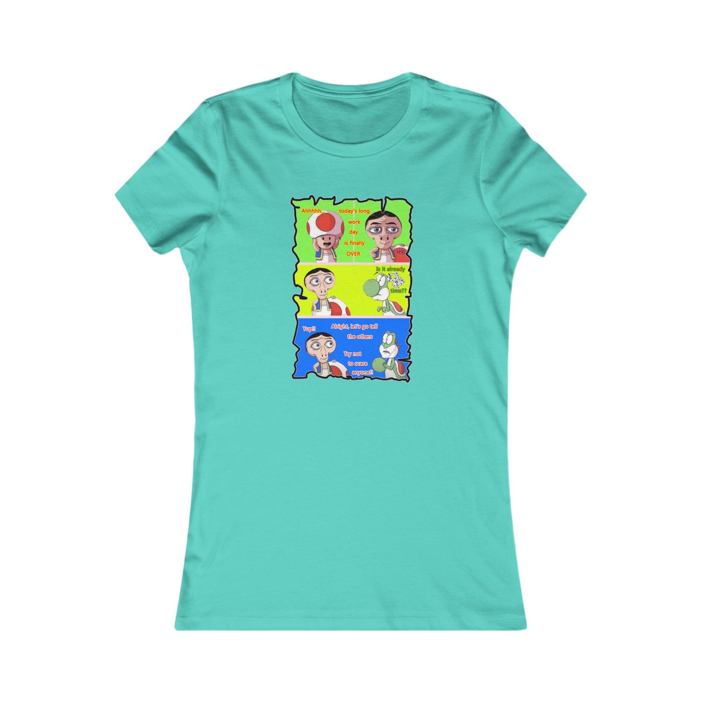 Everyone's favorite childhood characters Toad & Yogi never seen before (Women - Premium Cotton Tee)