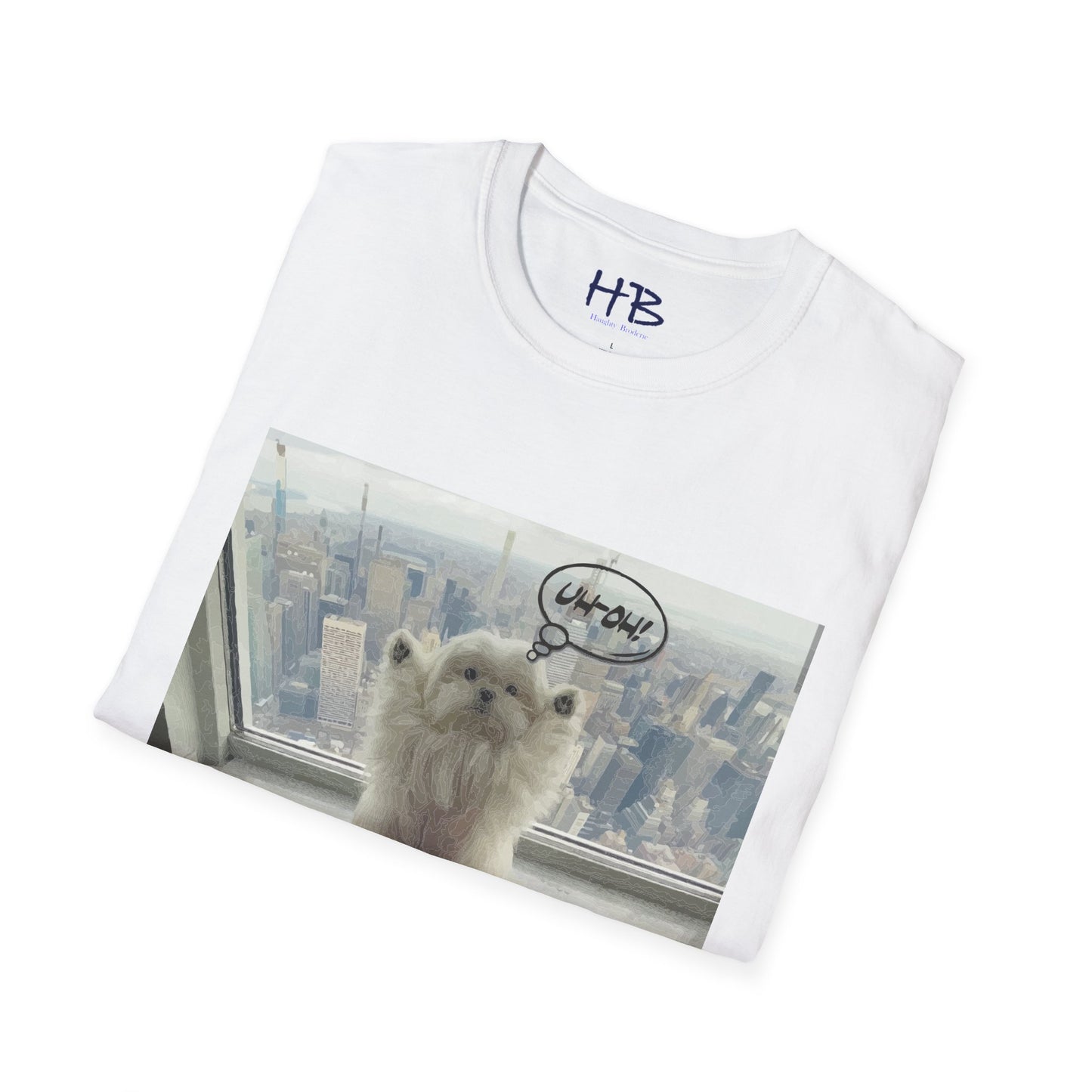 Bichon Maltese paws in the air in trouble with K9 dog patrol