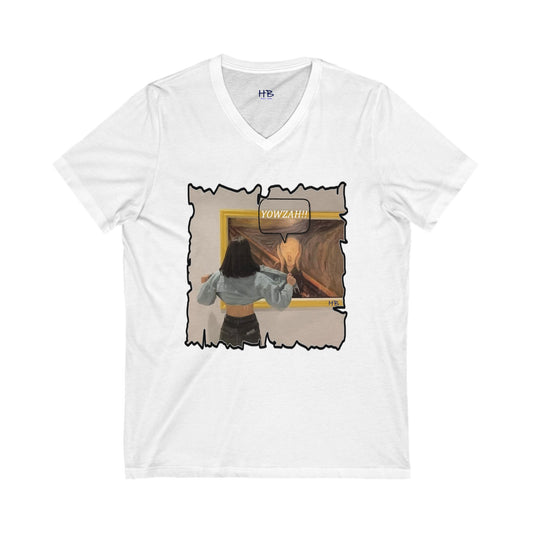 Unleashed Irresistible Seductive Scream YOWZA (Unisex Jersey Short Sleeve V-neck - Comfortable Everyday Wear)