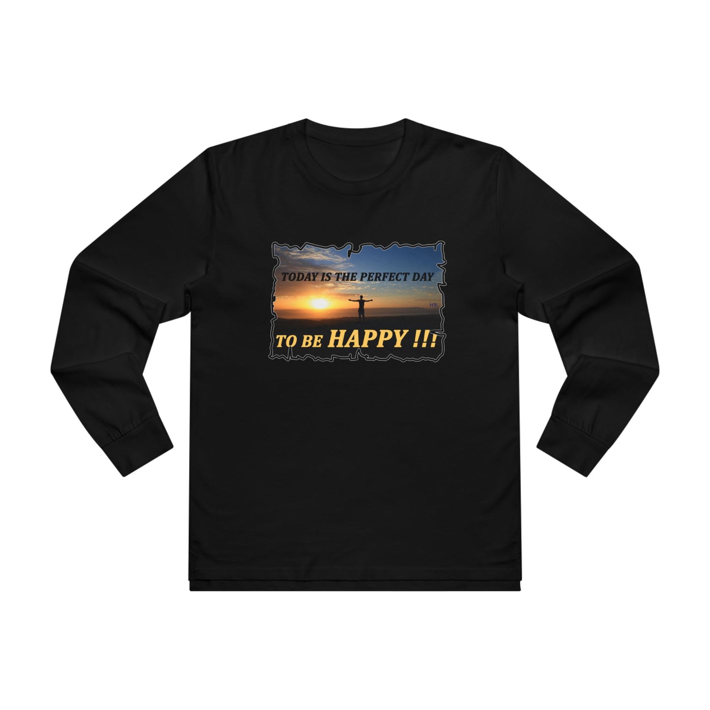 Get Yours Now -- Joyful Sunrise for New Day Optimism (Men's Base Longsleeve Tee - All-Season Wear)