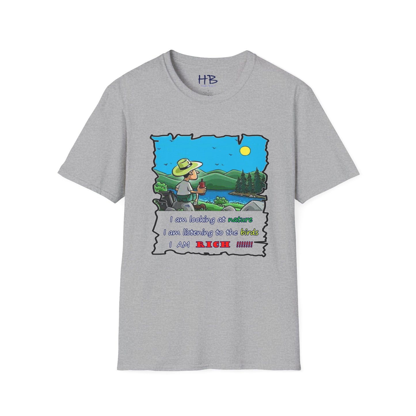 Rich in Serenity with Nature's Embrace; Backpacker's Bliss using Wealth in Simplicity as Nature's Treasure Trove