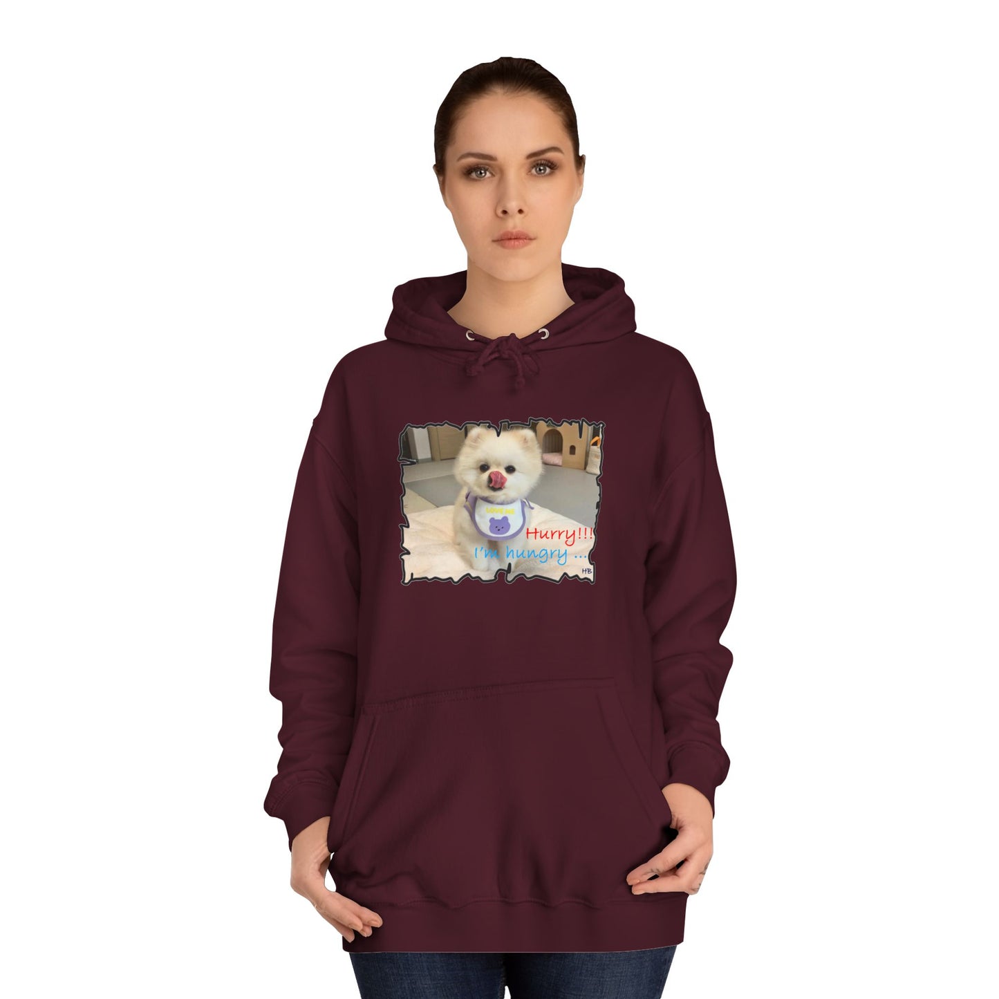Bichon Maltese "Hurry, I'm hungry!!!" (Hoodie - Cozy and Durable)
