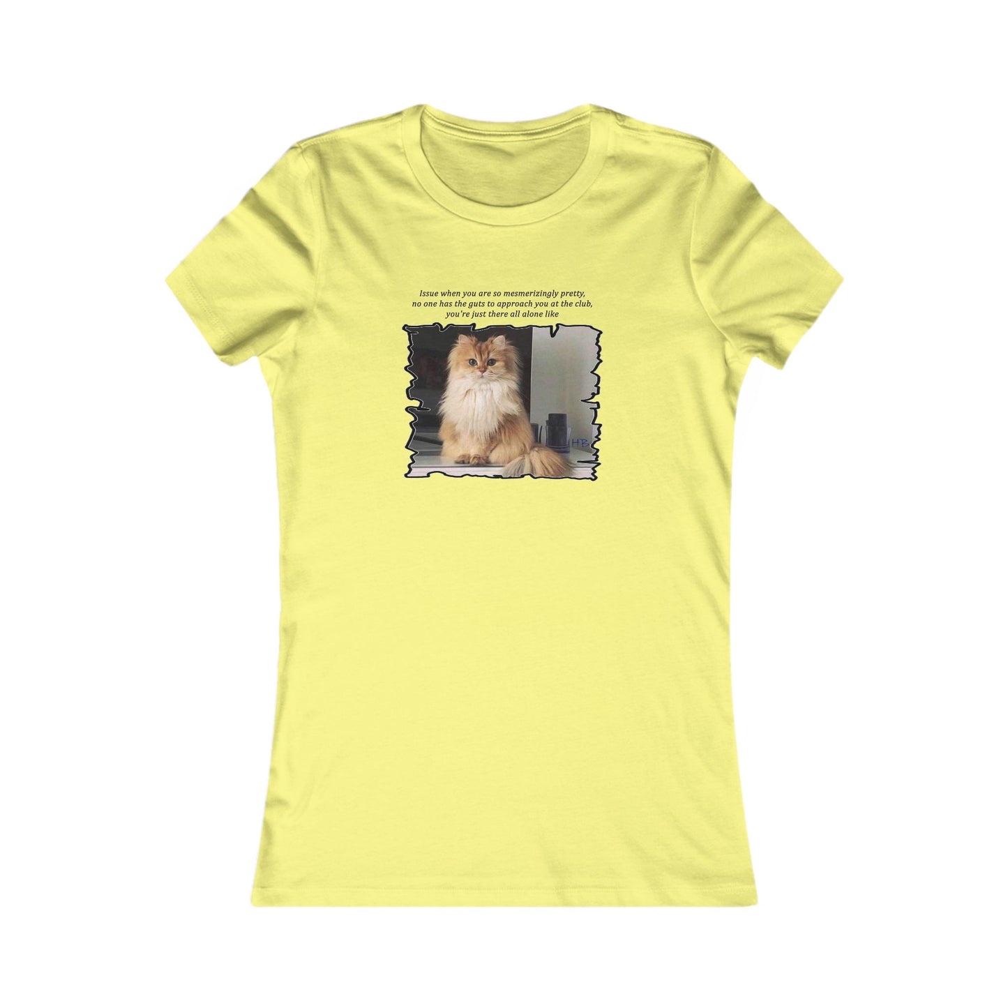 Mesmerizing Lonely Kitty (Women - Premium Cotton Tee)