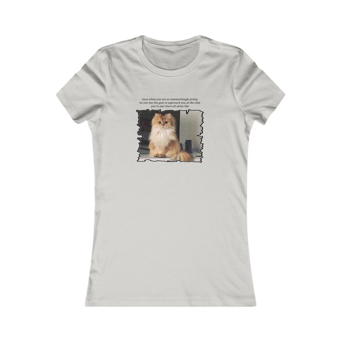 Mesmerizing Lonely Kitty (Women - Premium Cotton Tee)