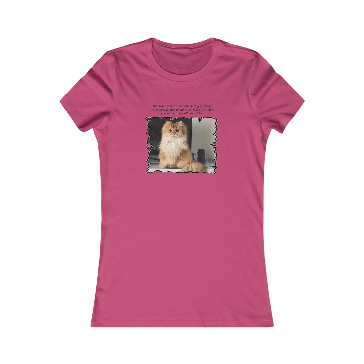 Mesmerizing Lonely Kitty (Women - Premium Cotton Tee)