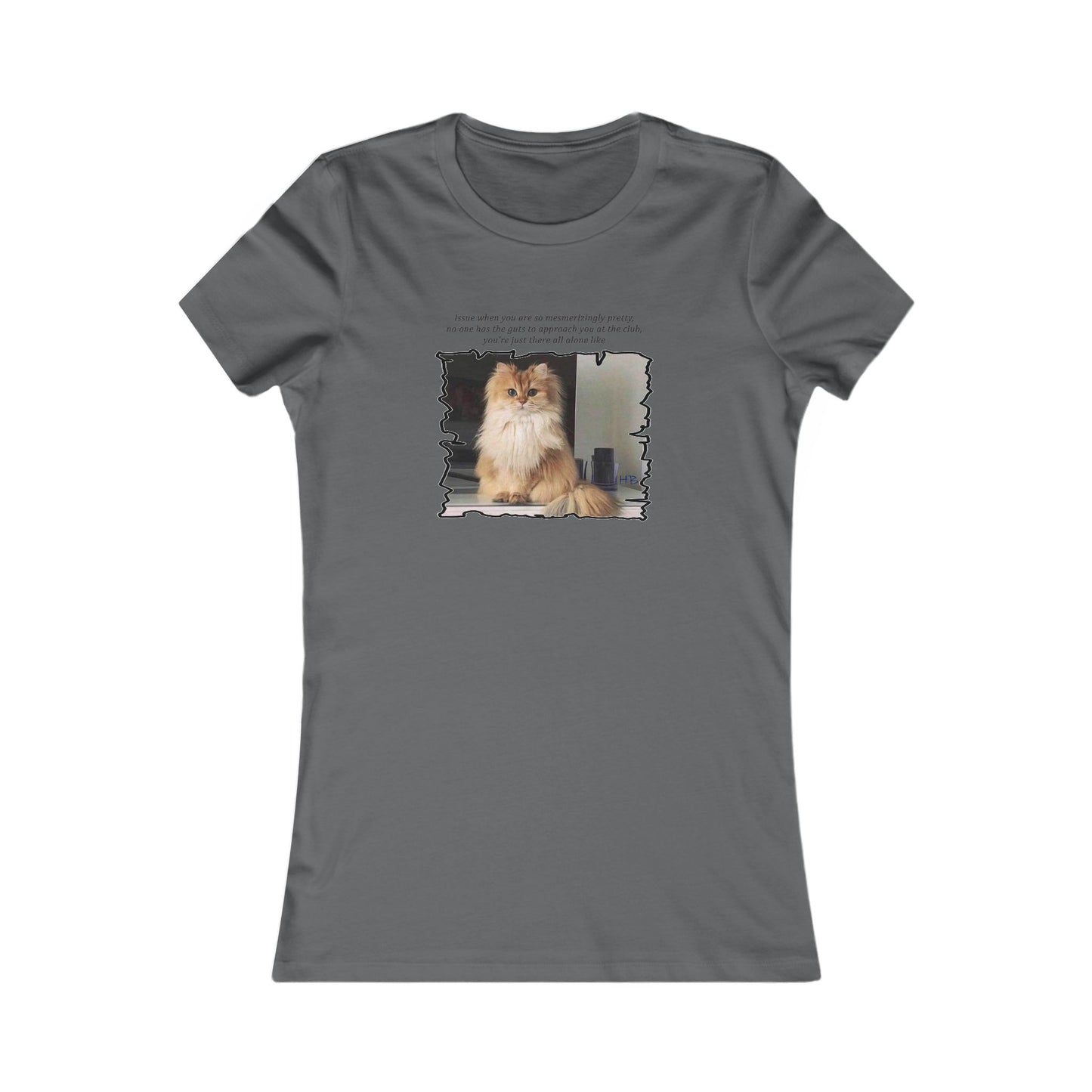 Mesmerizing Lonely Kitty (Women - Premium Cotton Tee)