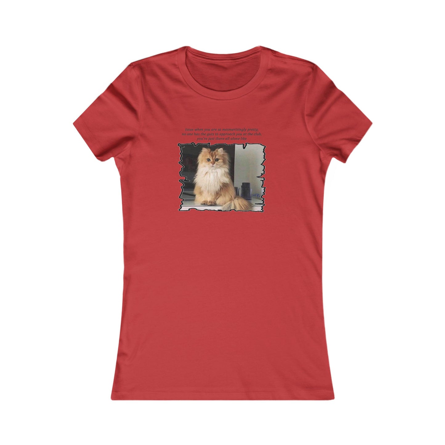Mesmerizing Lonely Kitty (Women - Premium Cotton Tee)