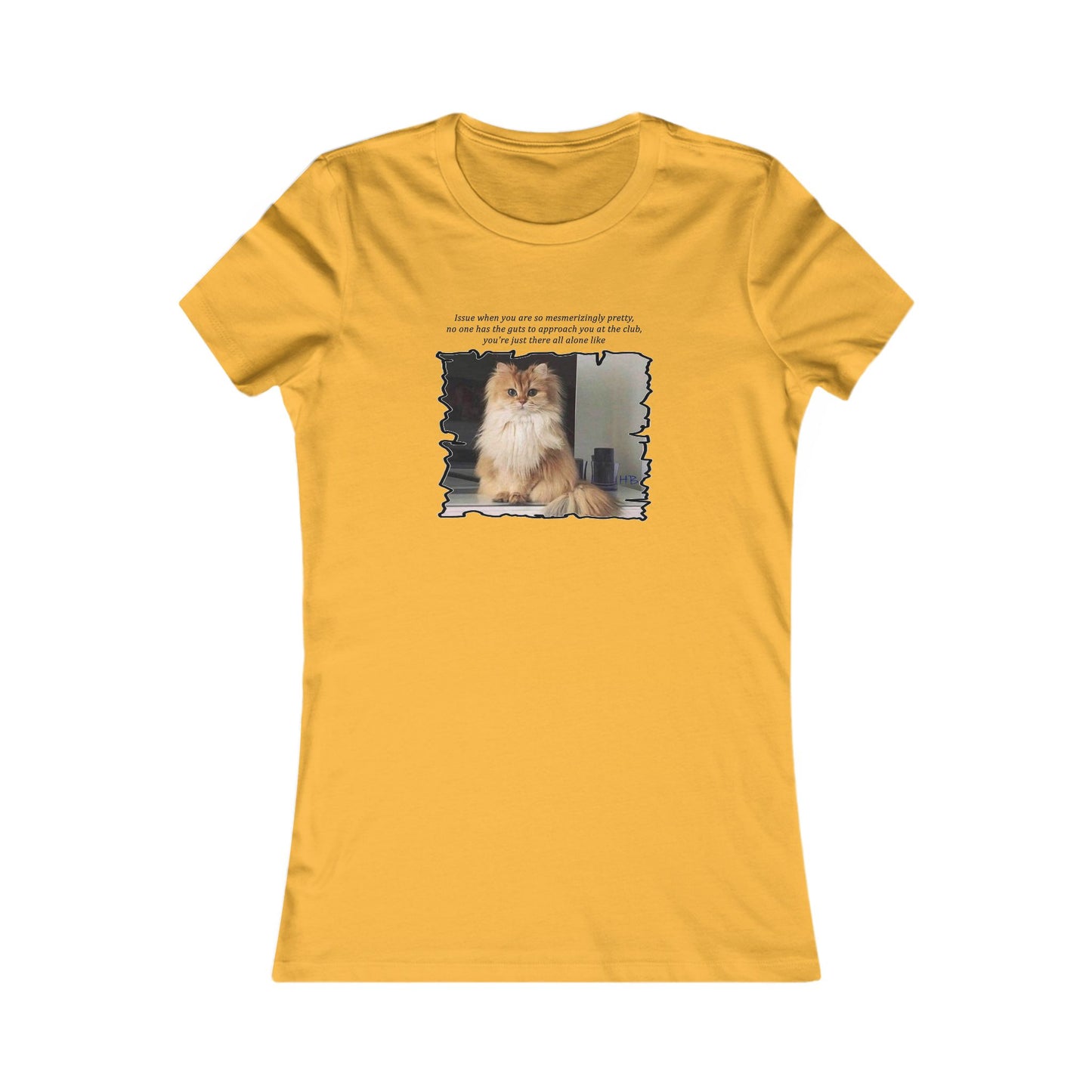 Mesmerizing Lonely Kitty (Women - Premium Cotton Tee)