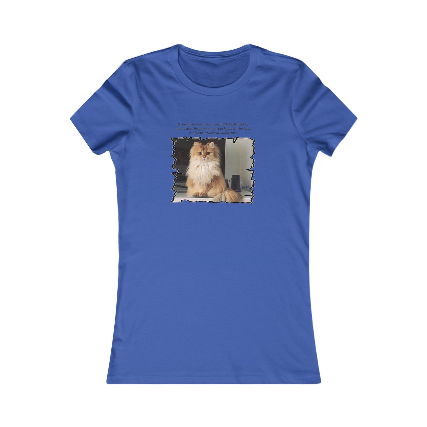 Mesmerizing Lonely Kitty (Women - Premium Cotton Tee)