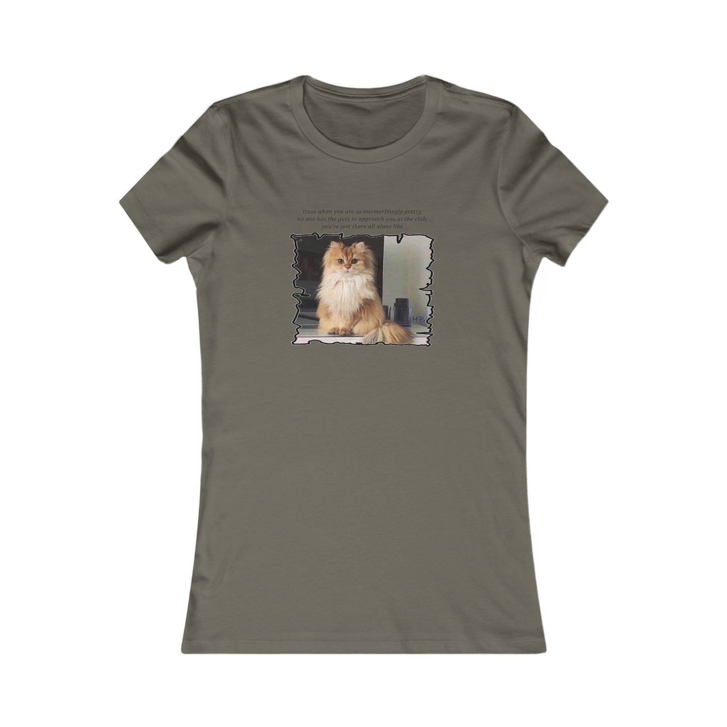 Mesmerizing Lonely Kitty (Women - Premium Cotton Tee)