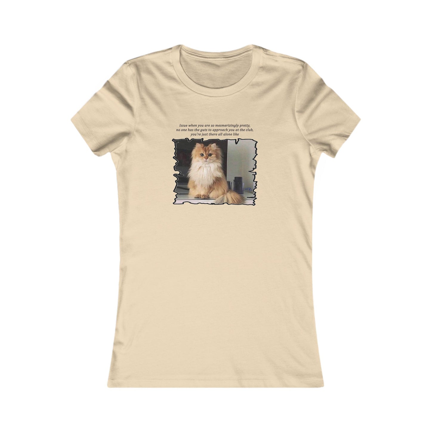 Mesmerizing Lonely Kitty (Women - Premium Cotton Tee)