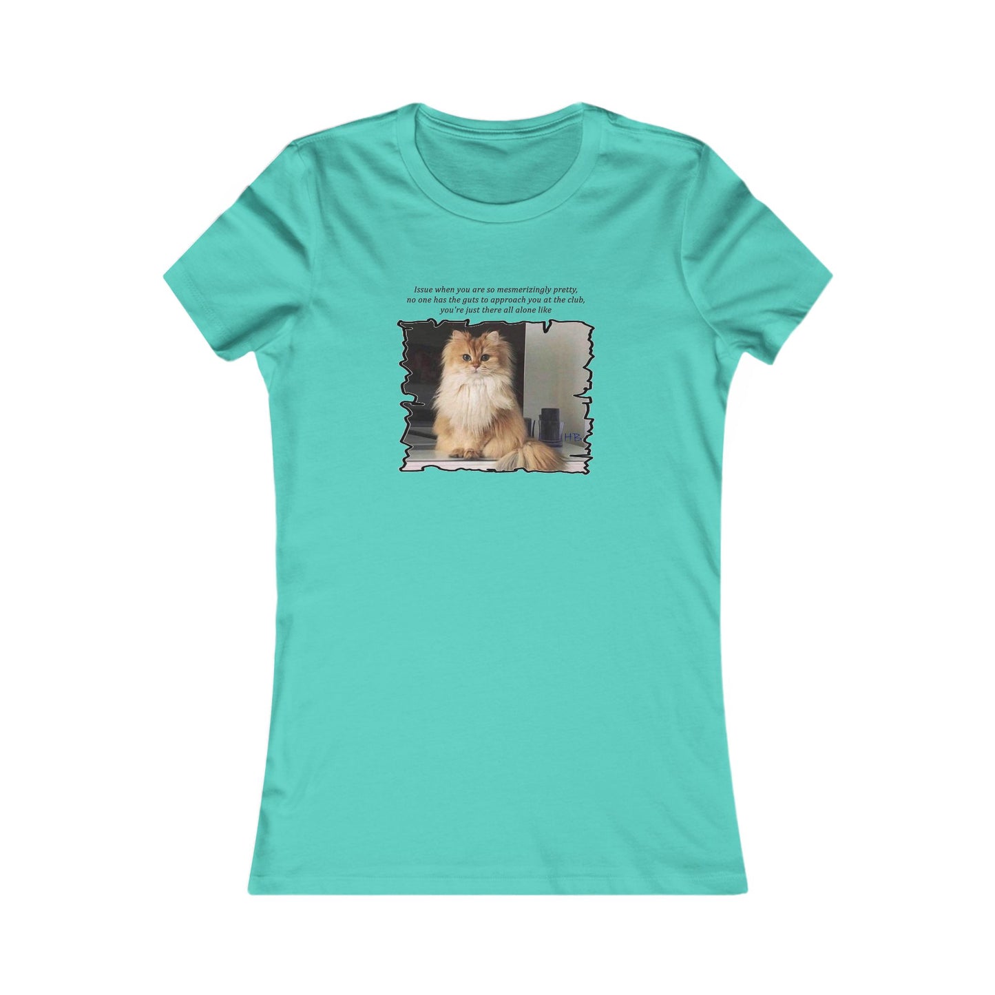 Mesmerizing Lonely Kitty (Women - Premium Cotton Tee)