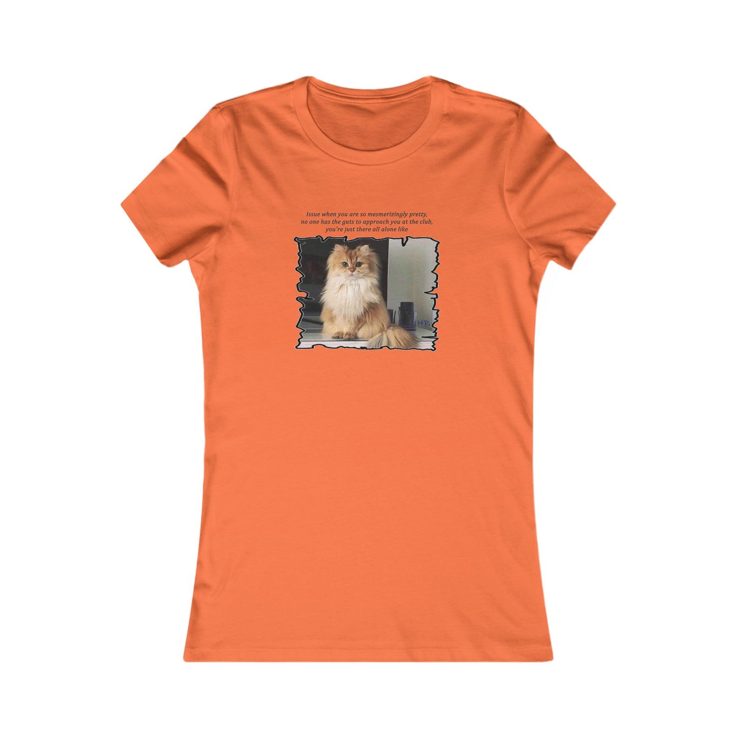 Mesmerizing Lonely Kitty (Women - Premium Cotton Tee)