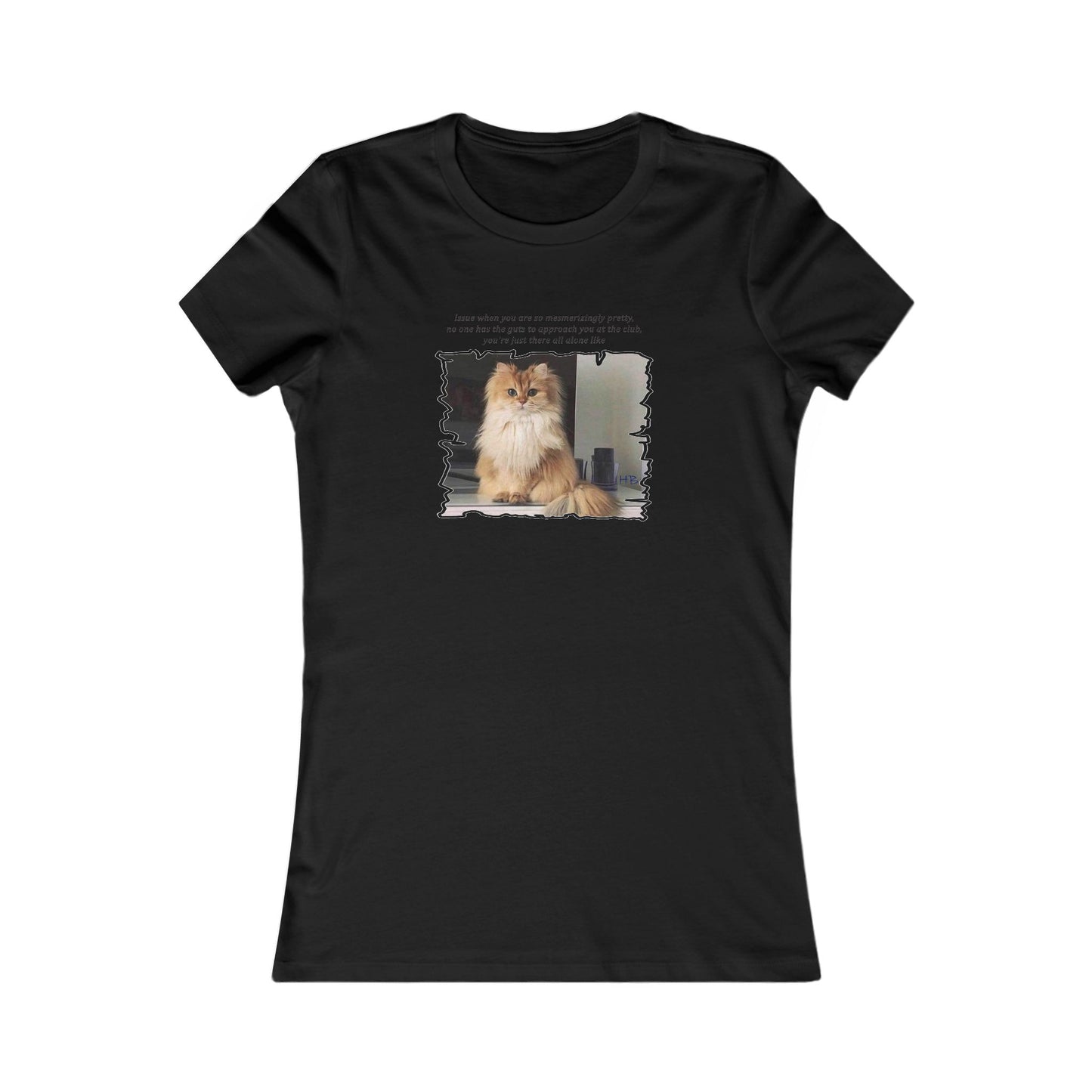 Mesmerizing Lonely Kitty (Women - Premium Cotton Tee)