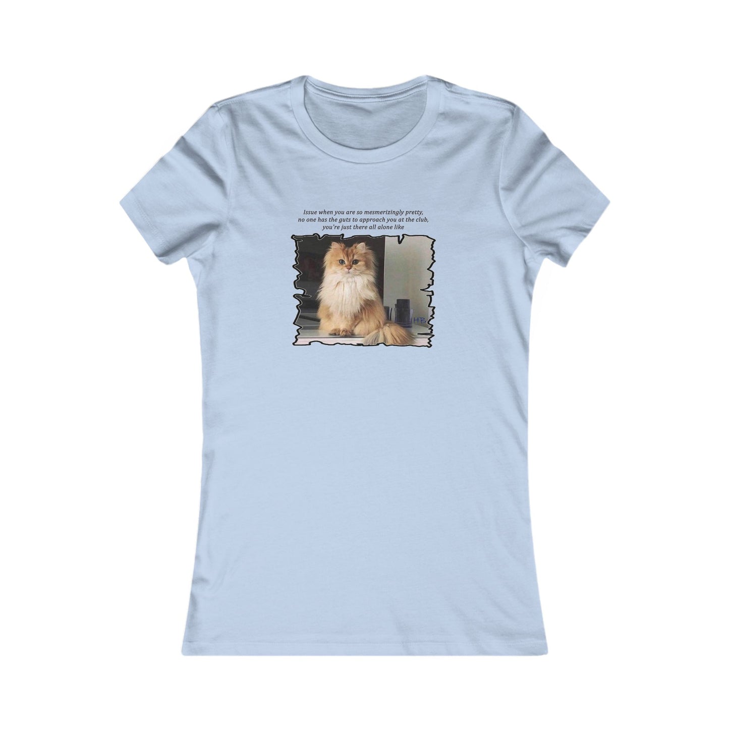 Mesmerizing Lonely Kitty (Women - Premium Cotton Tee)
