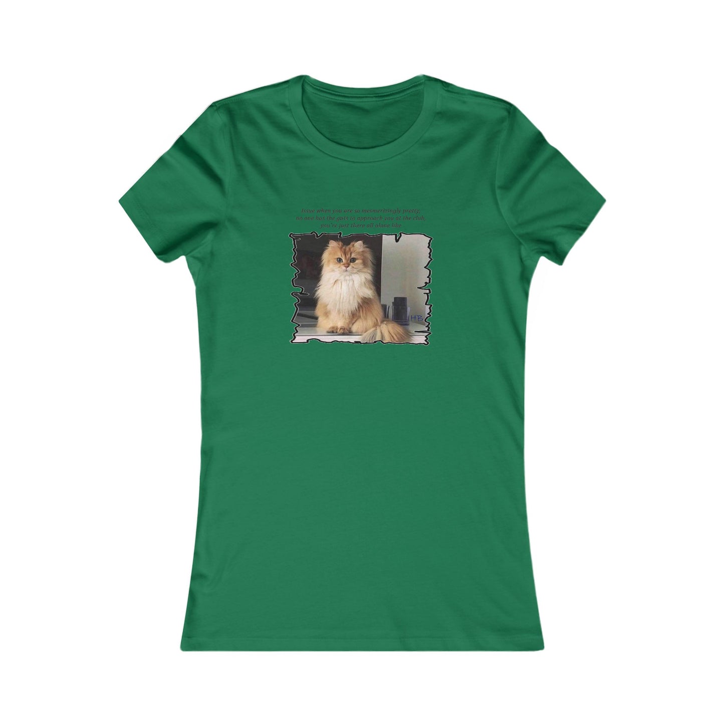 Mesmerizing Lonely Kitty (Women - Premium Cotton Tee)