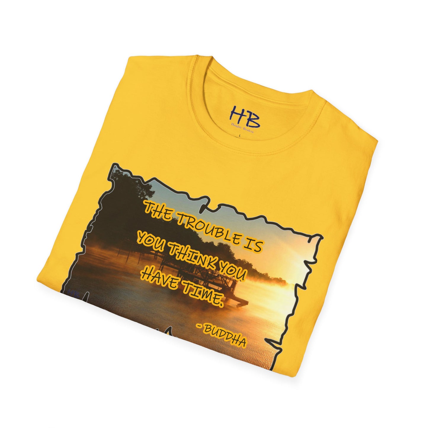 Buddha's Timeless Horizon Harmony; Philosophical Mirage Ethereal Lake Sunset Discourse 4