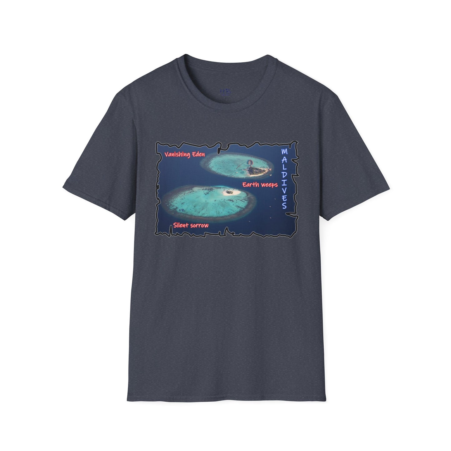 Climate Crusader Earth's Cry Tee;  Ocean's Embrace Crisis Conscious Maldives Melancholy